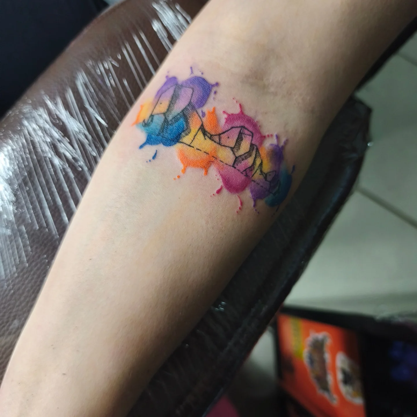 Tattoo by @mello_blue_tatto0 β watercolor, geometric