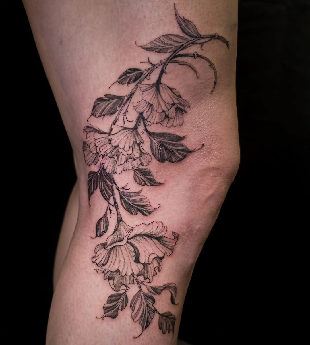Tattoo by @quiet_rebel_artistry โ fine_line, black_and_grey