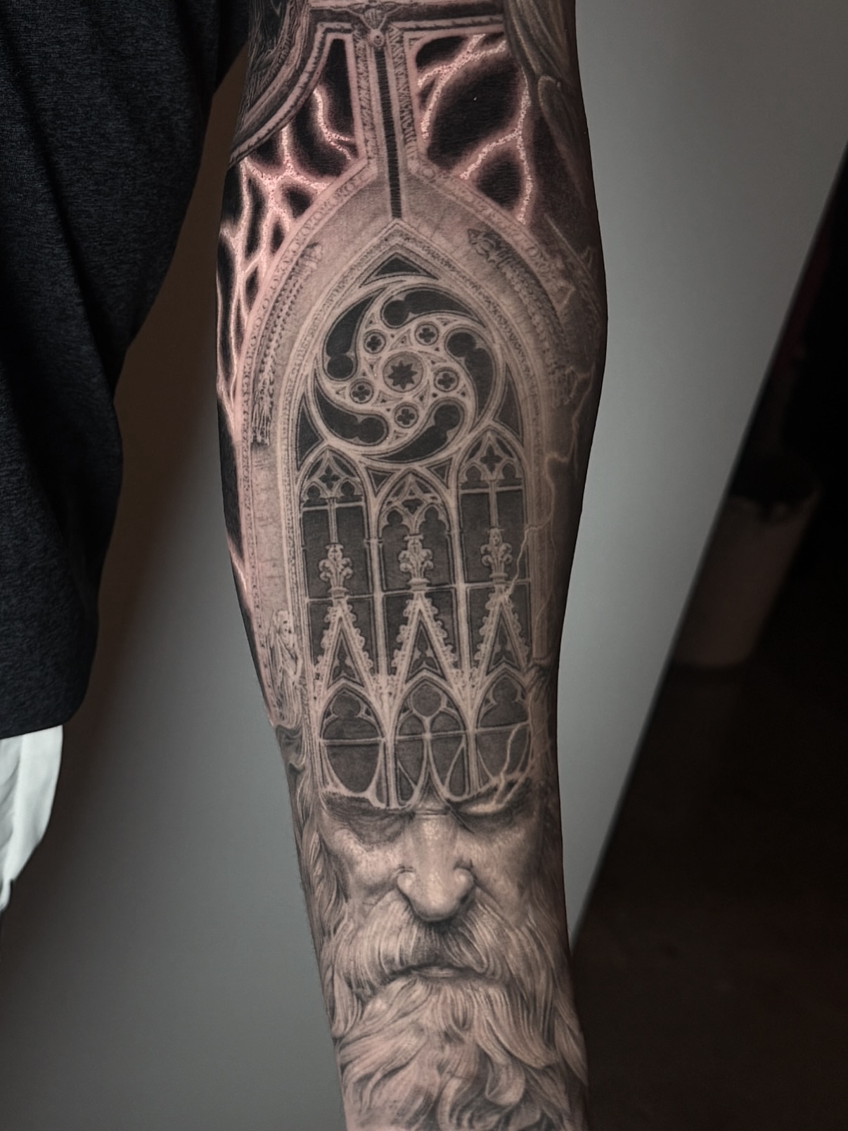 Tattoo by @everonwardink — black_and_grey, realism