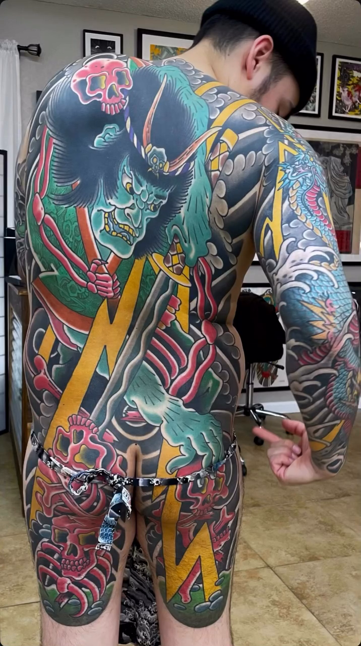 Tattoo by @franklinmint — japanese_irezumi, black_and_grey
