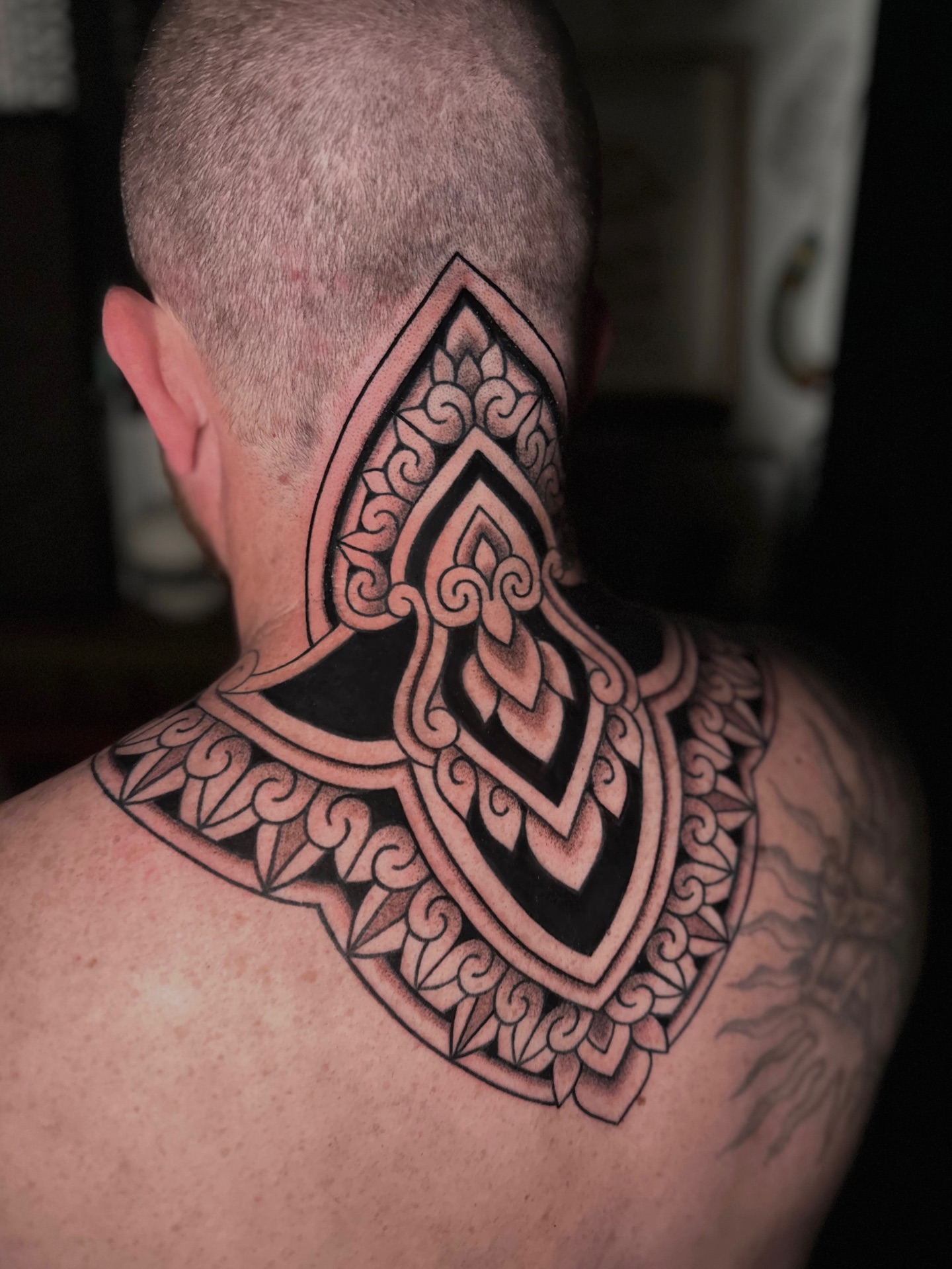 Tattoo by @blackadorn — geometric, tribal
