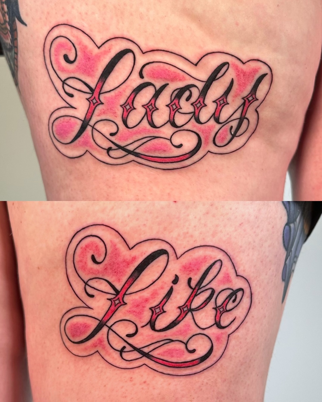 Tattoo by @zigzag_tattoo — lettering_script