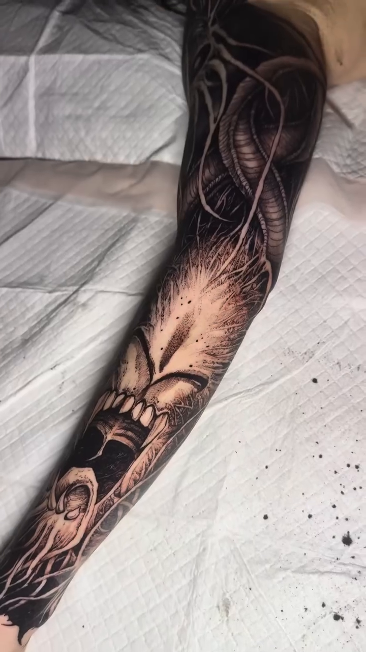 Tattoo by @sflpczk — black_and_grey, realism