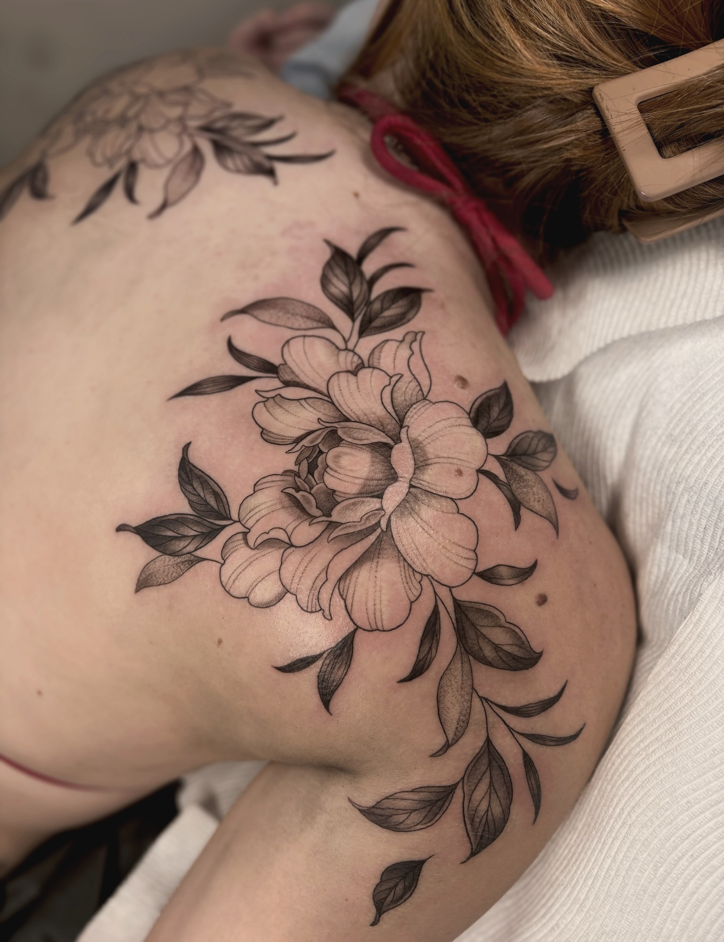 Tattoo by @kinseymillertattoo — black_and_grey