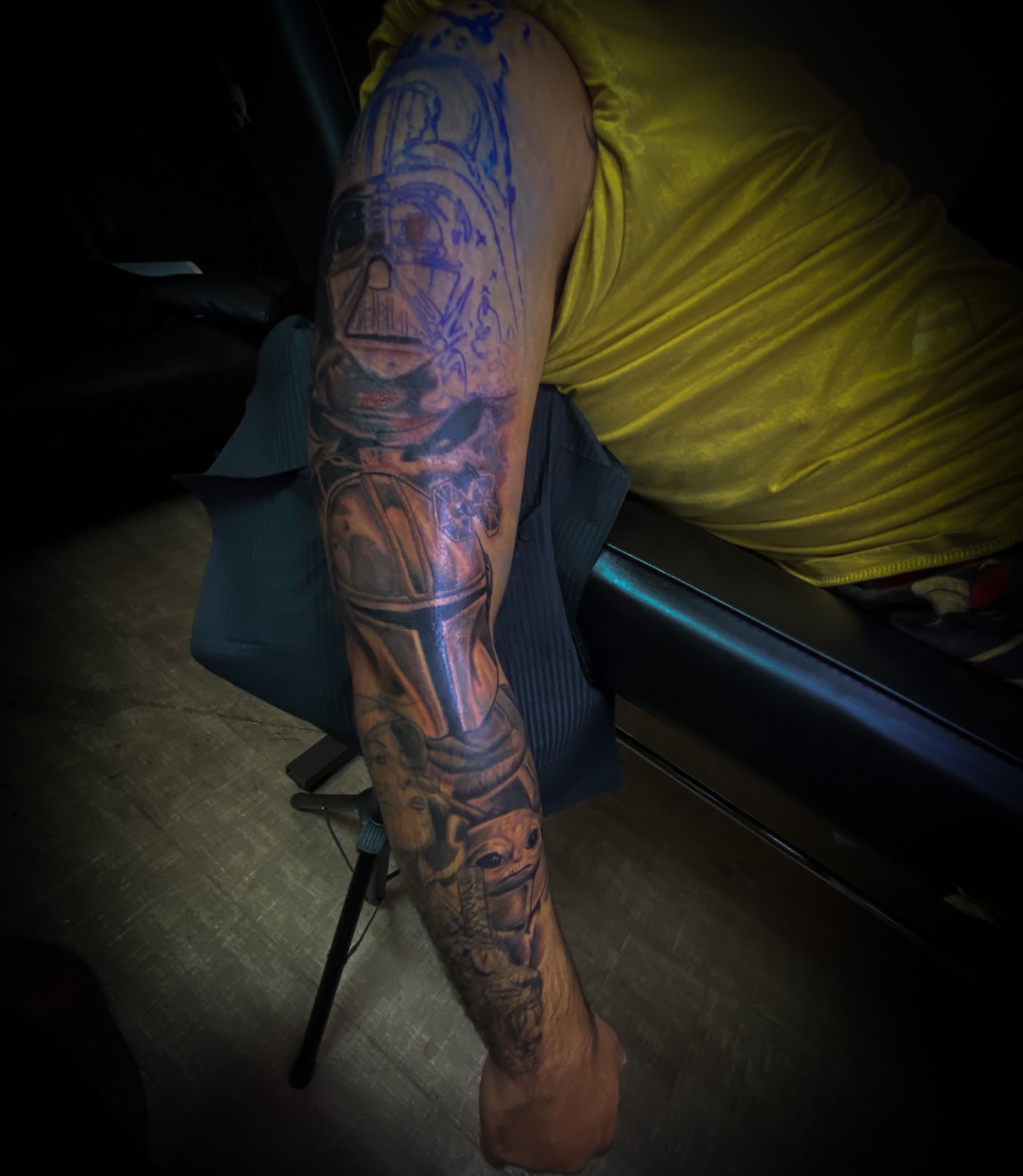 Darth vader realism tattoo on the forearm by Rico Rosario