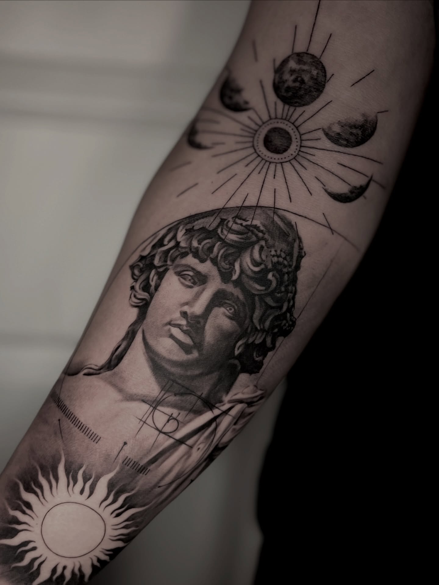 Tattoo by @monica.tattoos — realism, black_and_grey