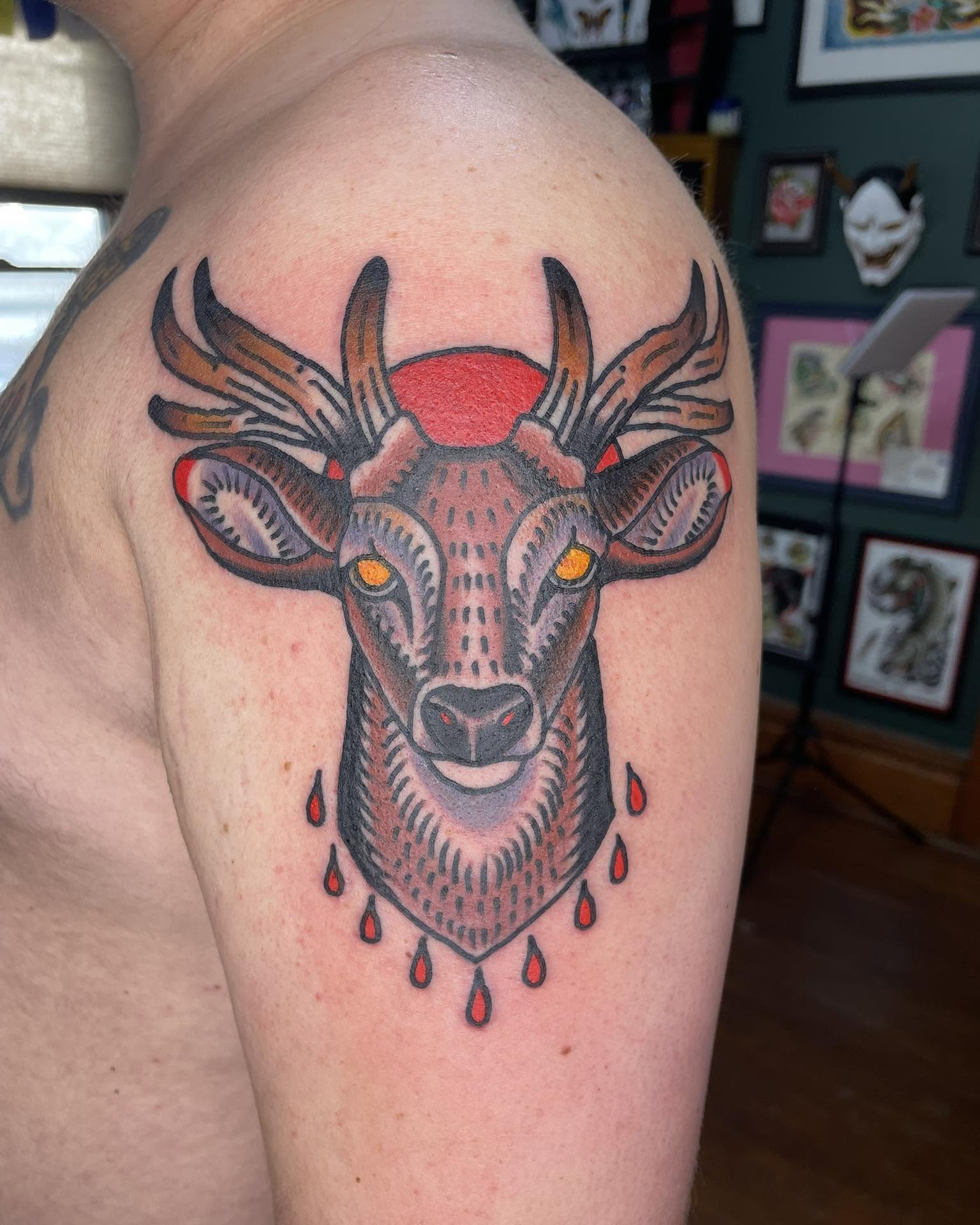 Tattoo by @michaeldreamstattoos — dotwork, geometric