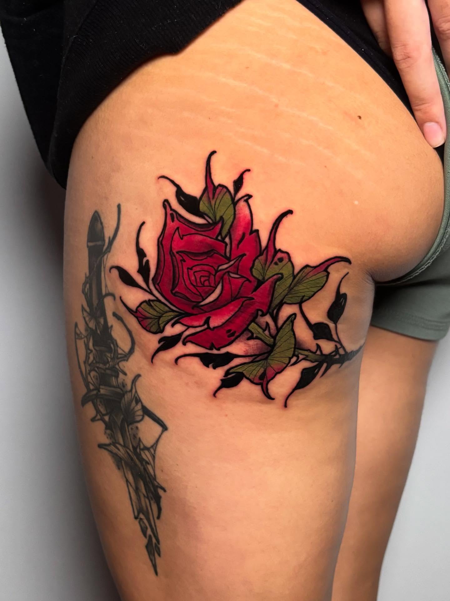 Tattoo by @rbornetattoo — american_traditional, realism