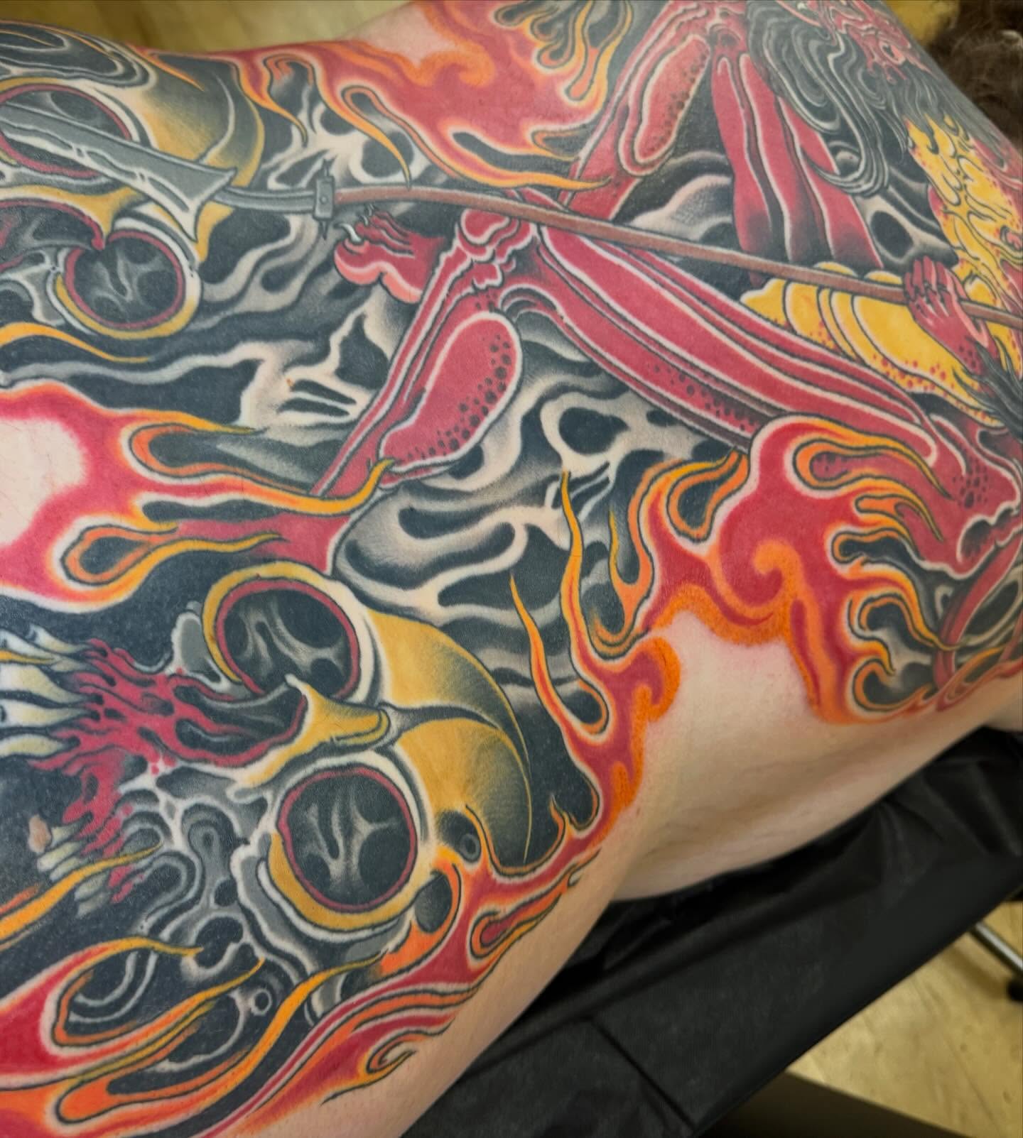 Tattoo by @dereknoble36 — american_traditional, dotwork
