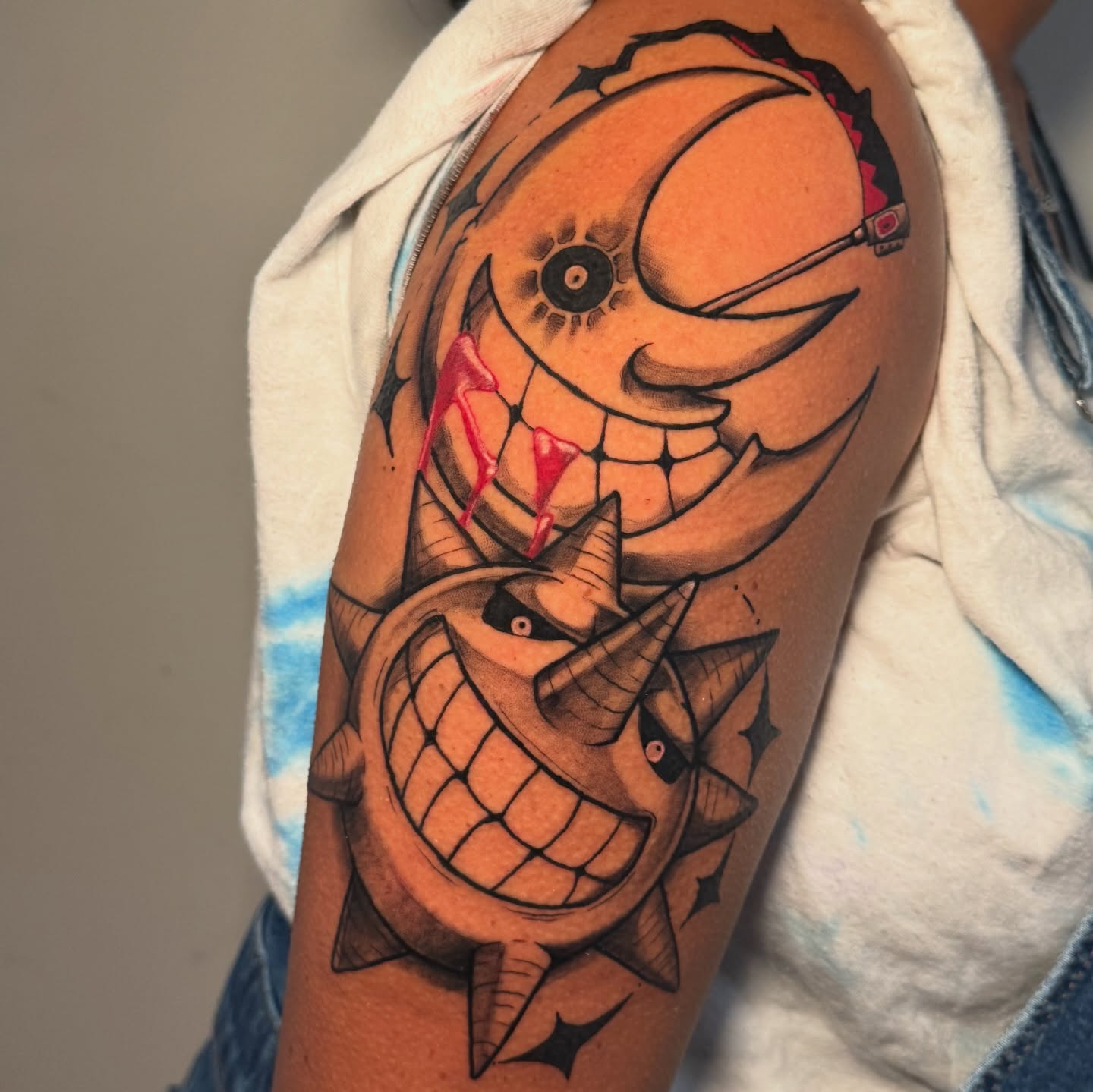 Tattoo by @selena.tattoooss — american_traditional, dotwork
