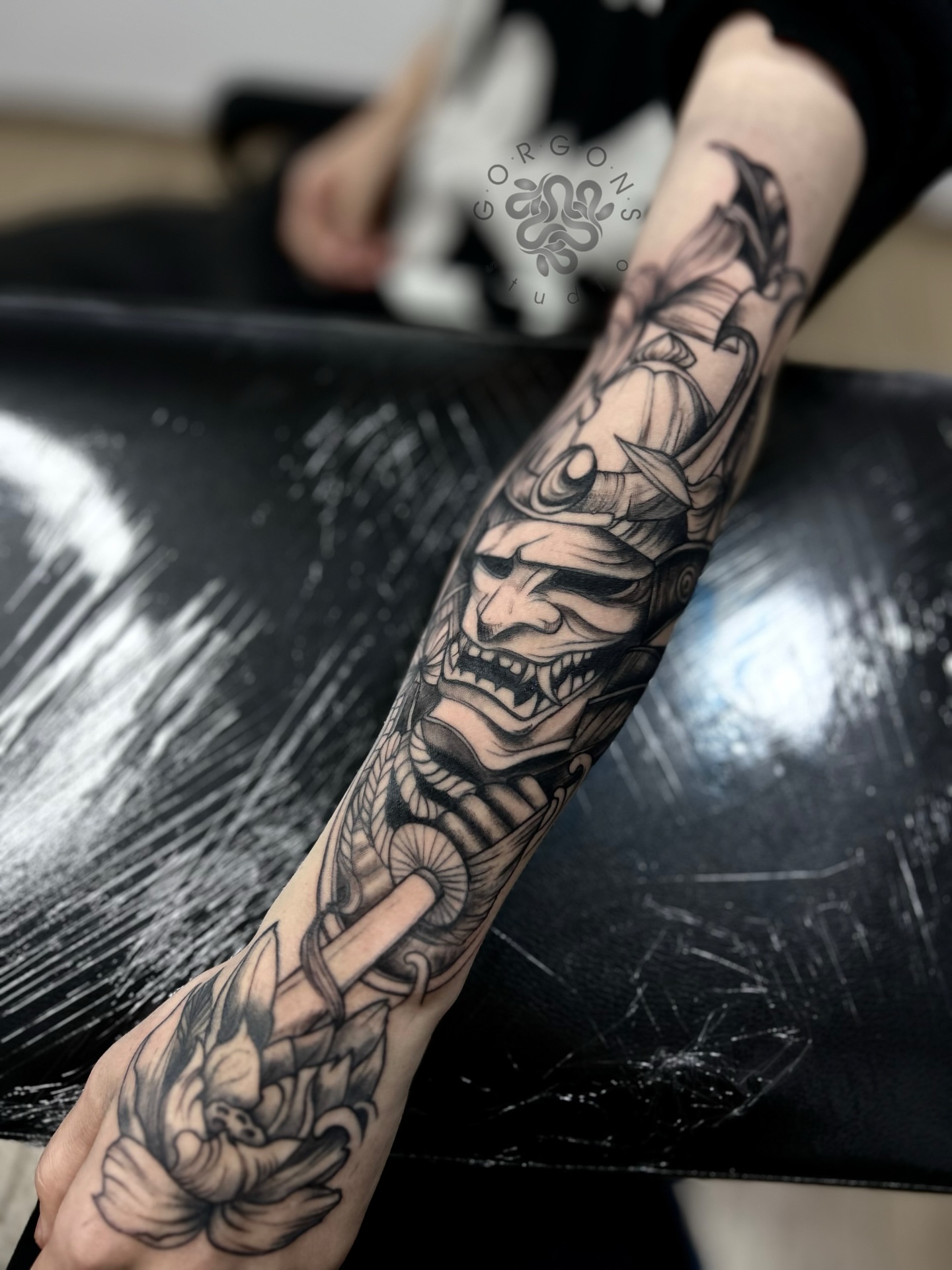 Tattoo by @tygydyk.tattoo — black_and_grey, japanese_irezumi