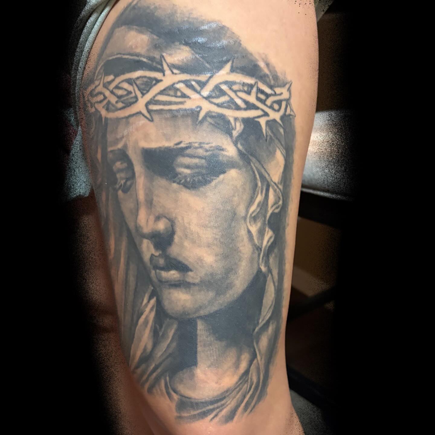 Tattoo by @moving_muralsart — black_and_grey, realism