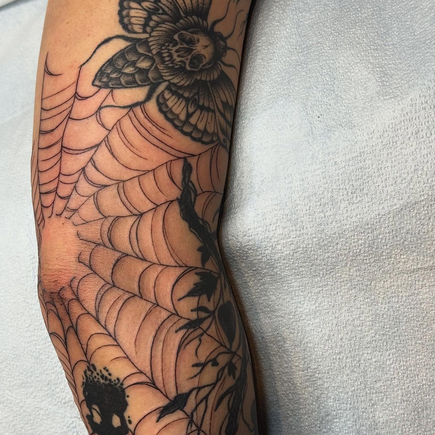 Tattoo by @rev.claytattooer — black_and_grey