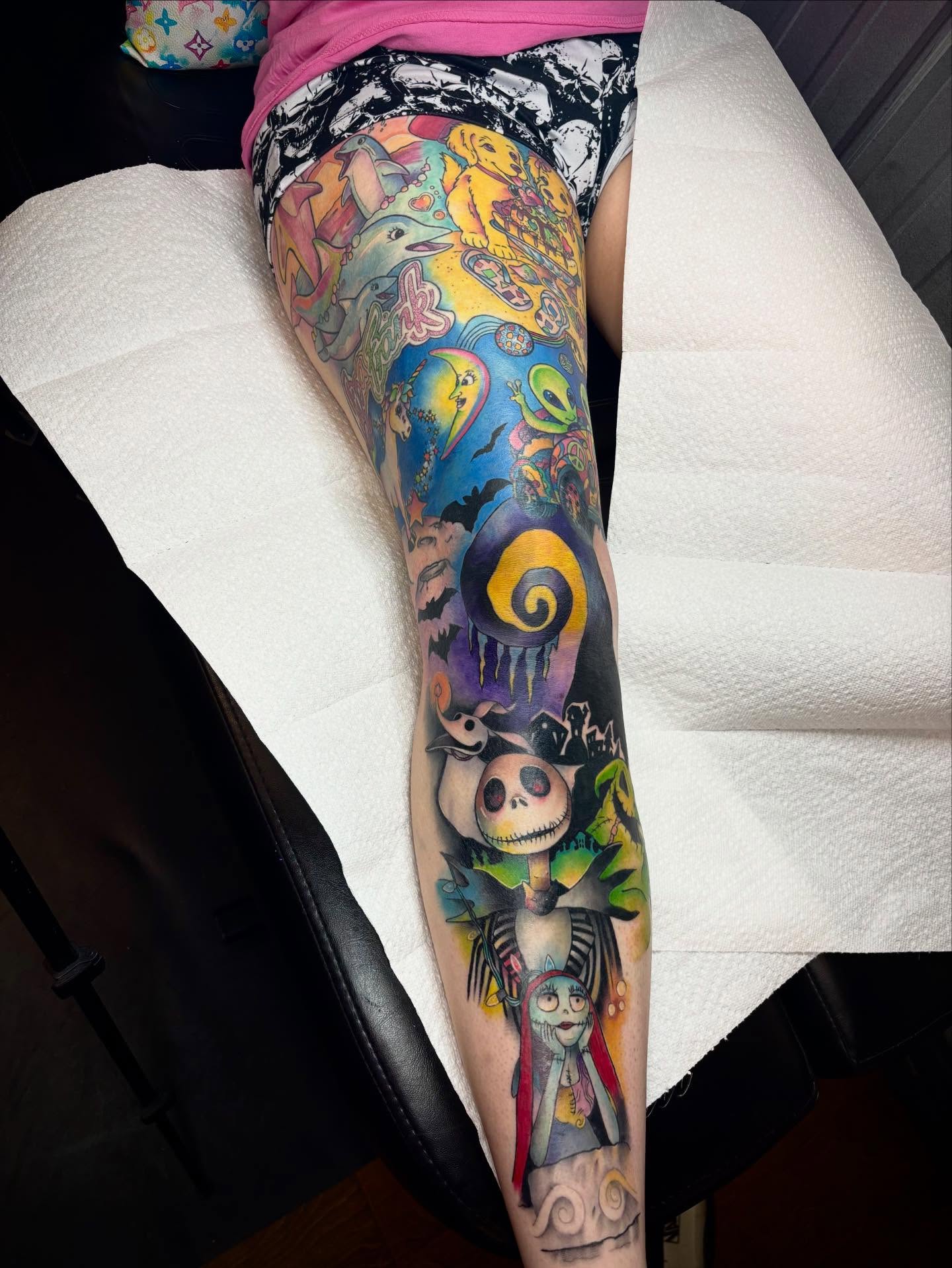 Tattoo by @dobbystattoos — dotwork, surrealism