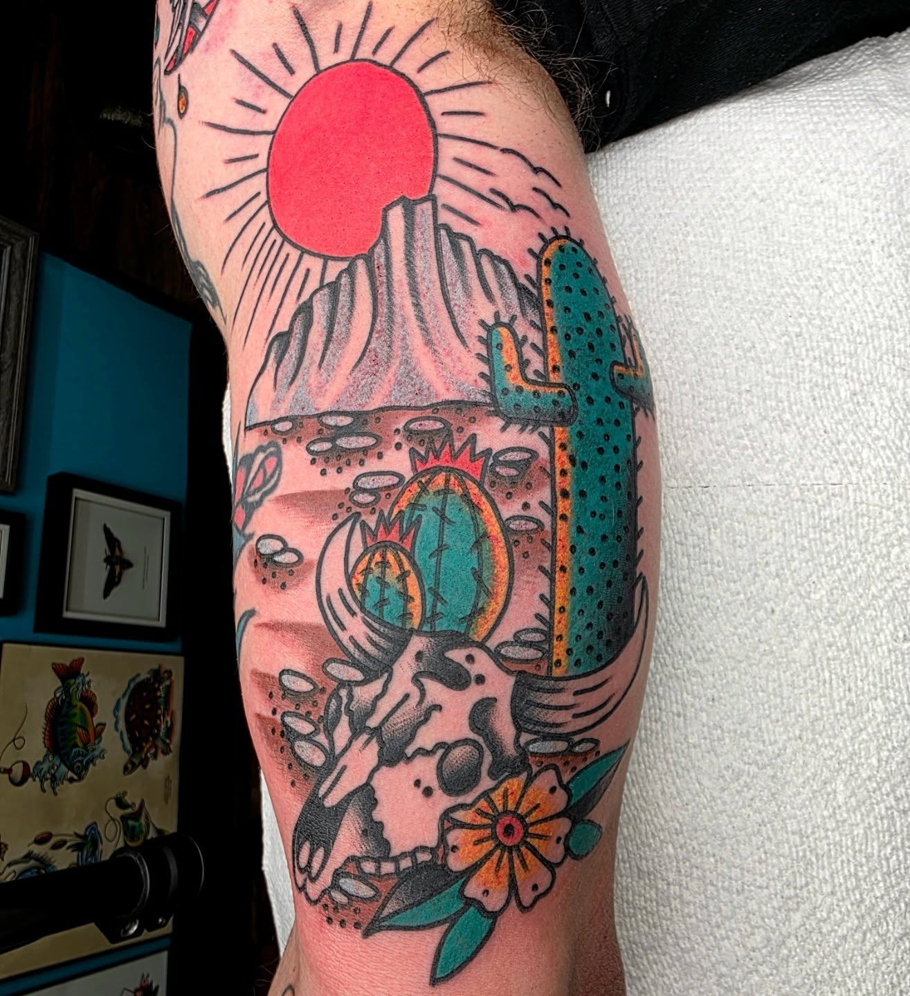 Tattoo by @tattooswithadam — american_traditional, dotwork