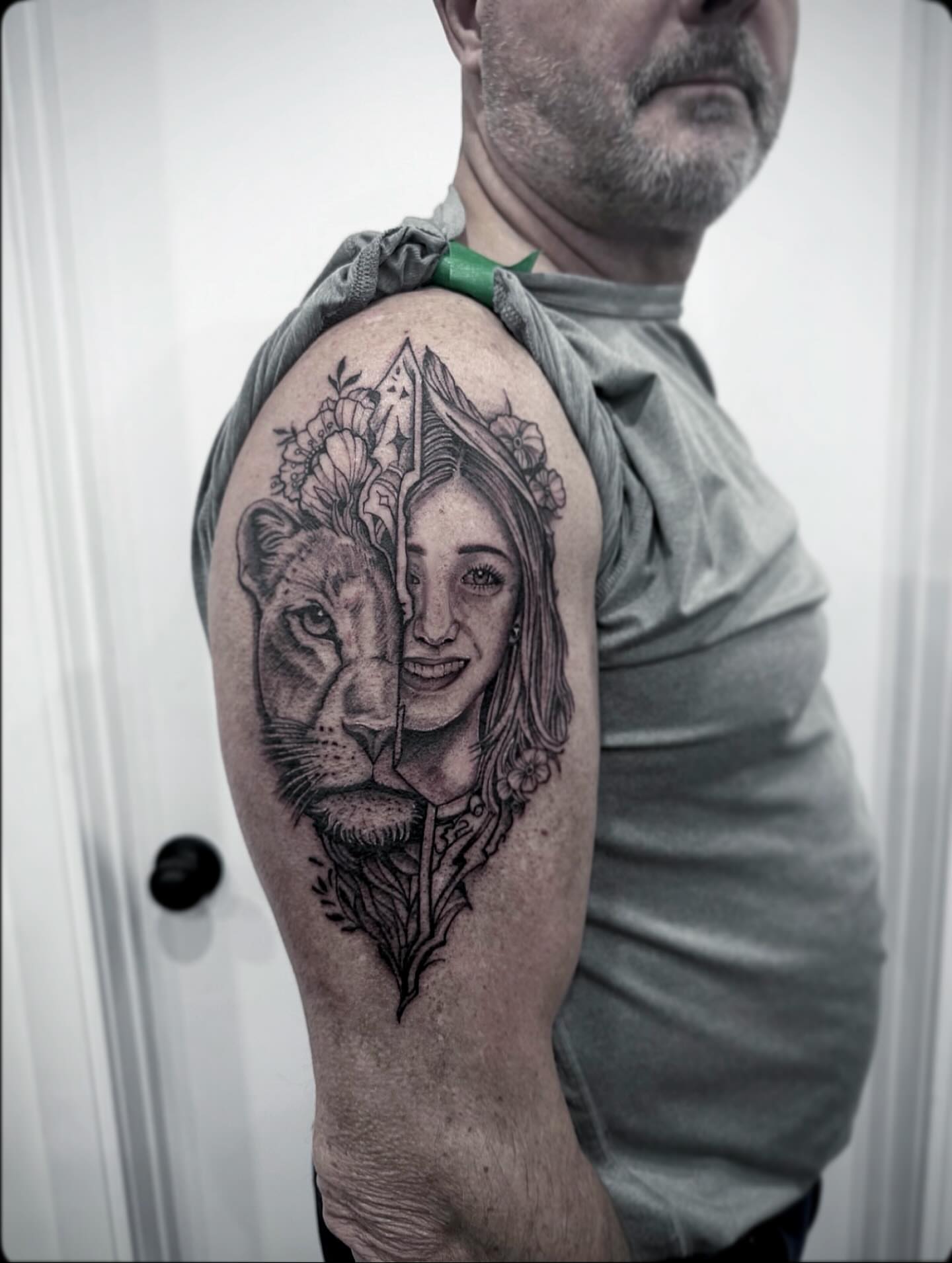 Tattoo by @kurt_tattoo_ottawa β realism, black_and_grey