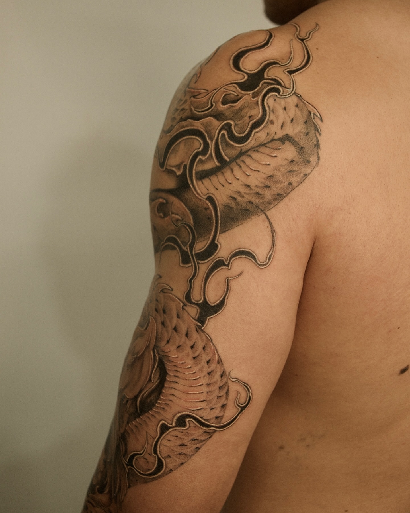 Tattoo by @prncessofvietnam — black_and_grey