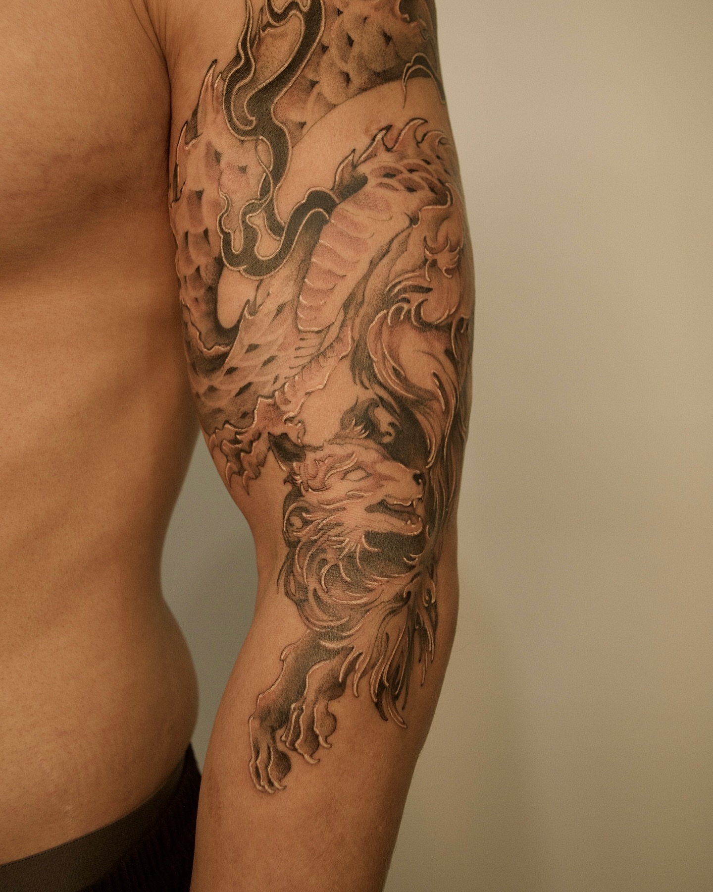 Tattoo by @prncessofvietnam — black_and_grey