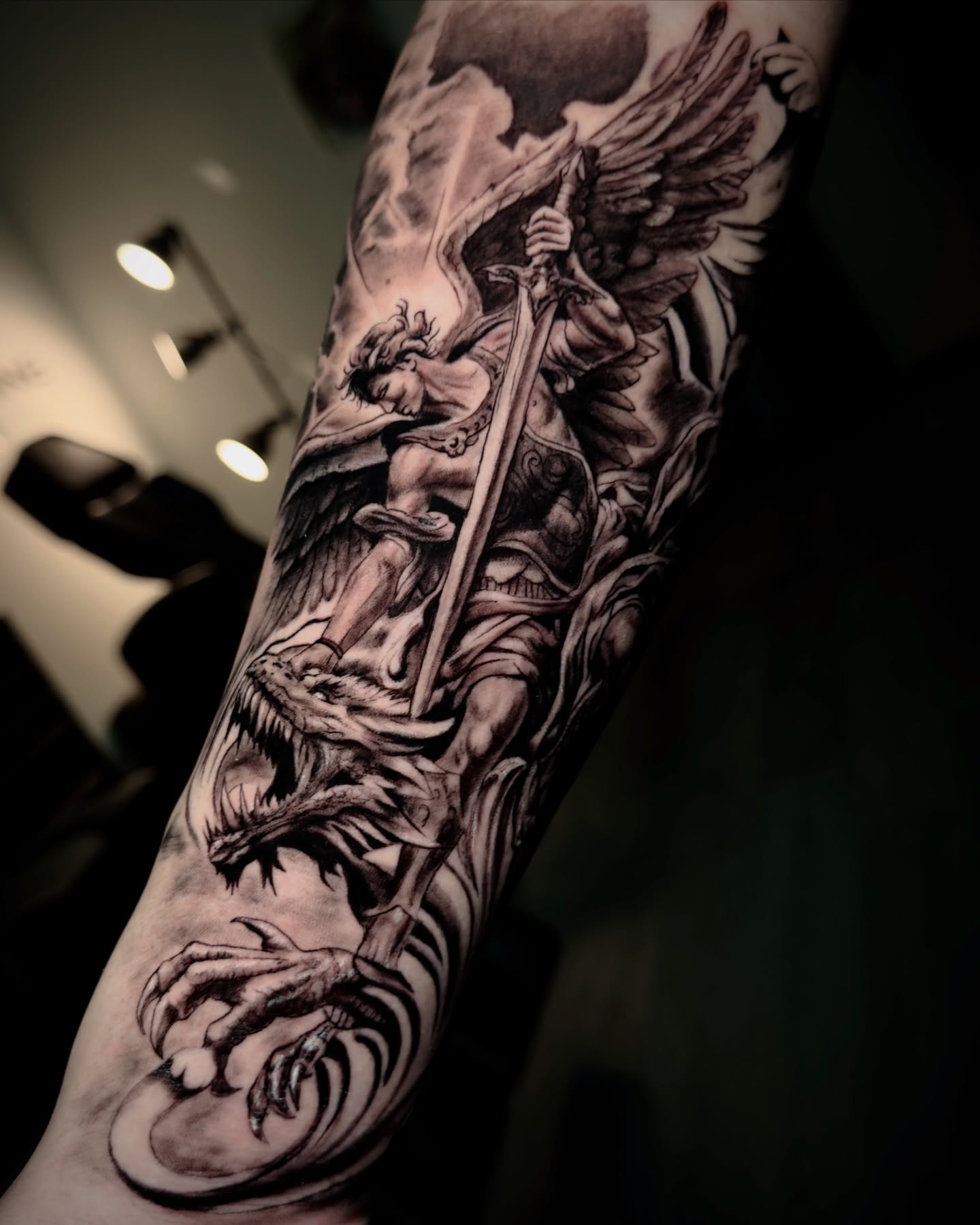 Tattoo by @lalex.tattoo — black_and_grey, realism