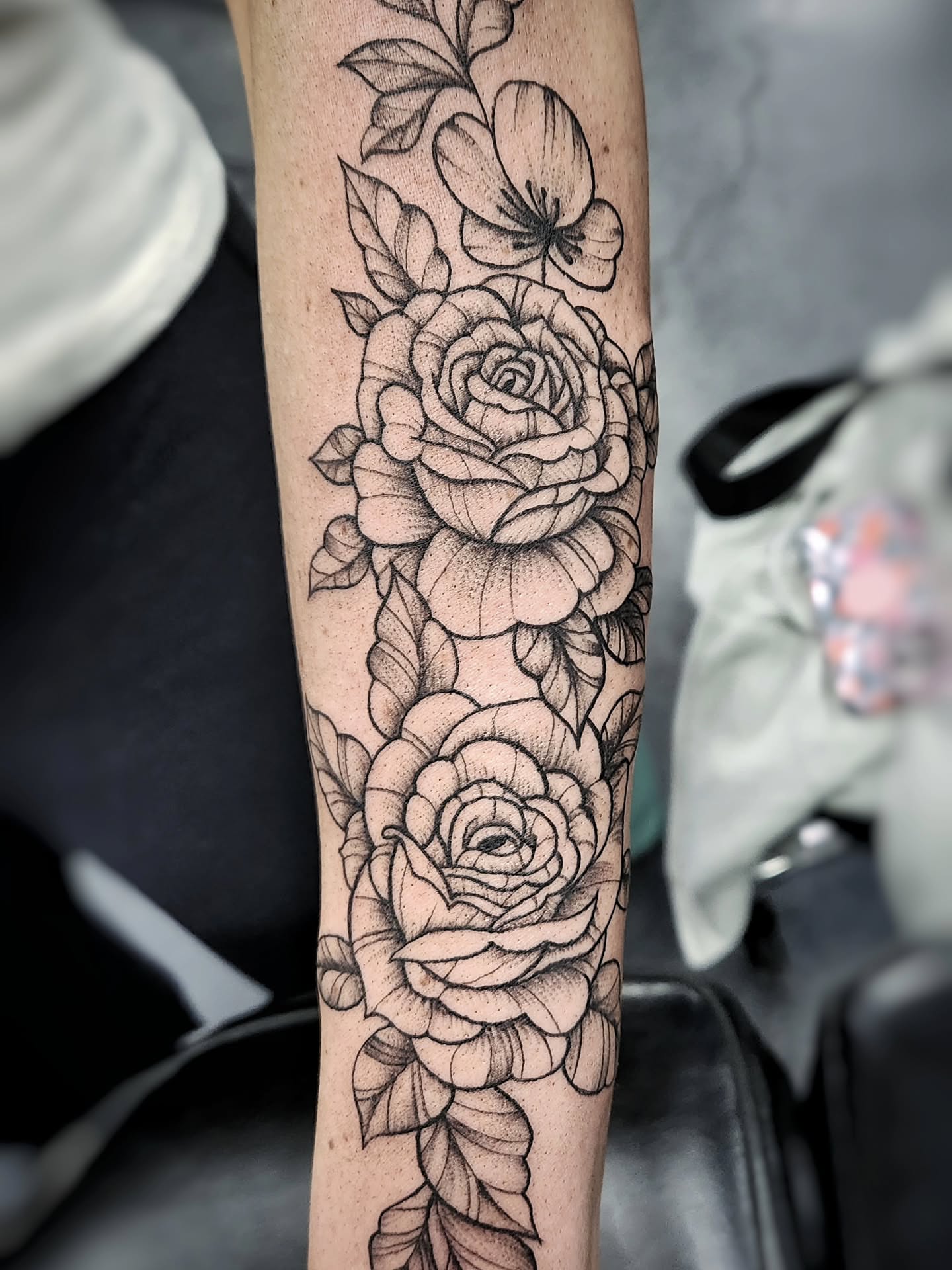Tattoo by @sacredgemometry — black_and_grey