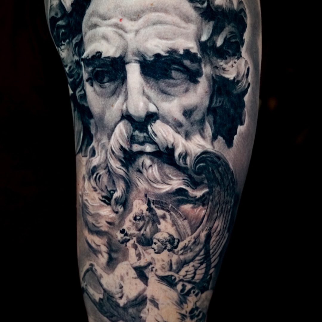 Tattoo by @josecarlos.tattoos — realism, black_and_grey