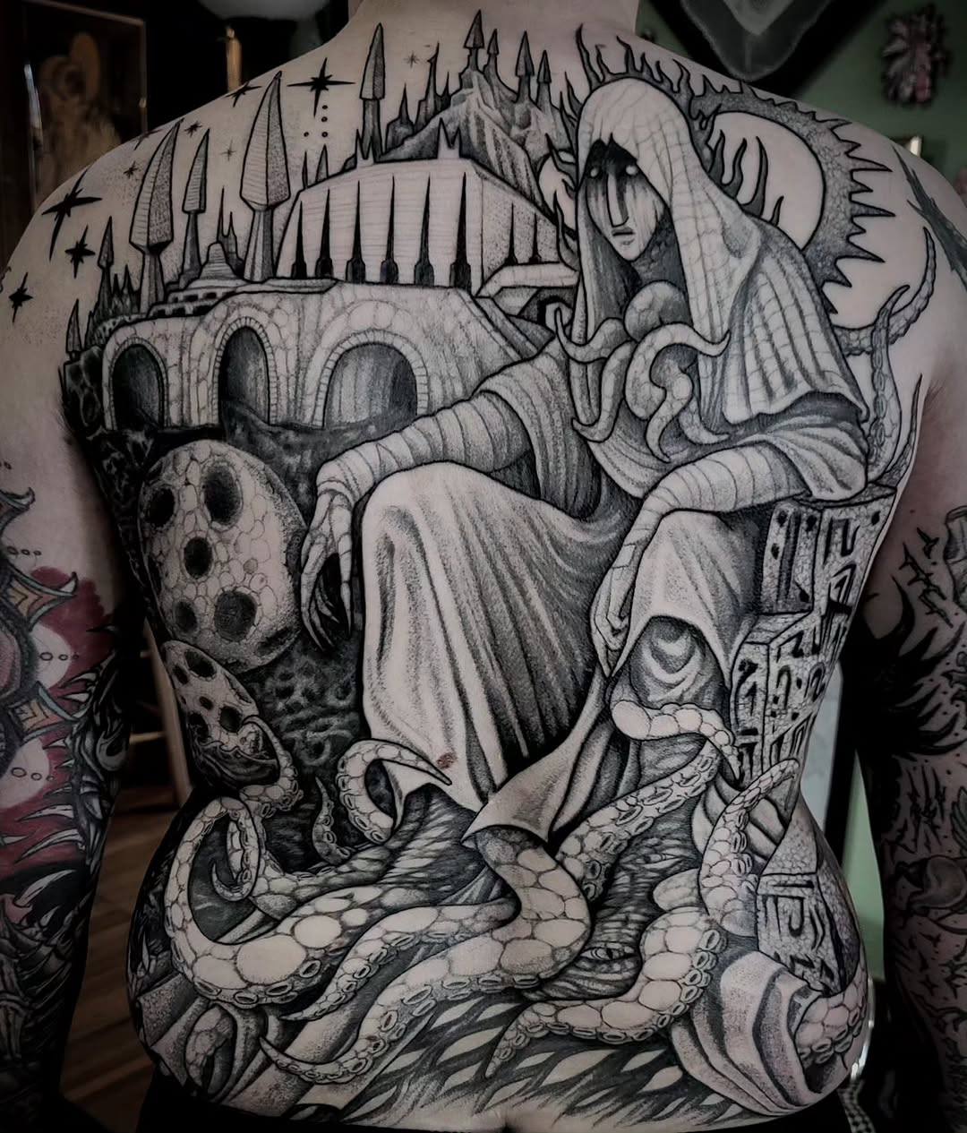 Tattoo by @el_tejon โ black_and_grey, dark_realism