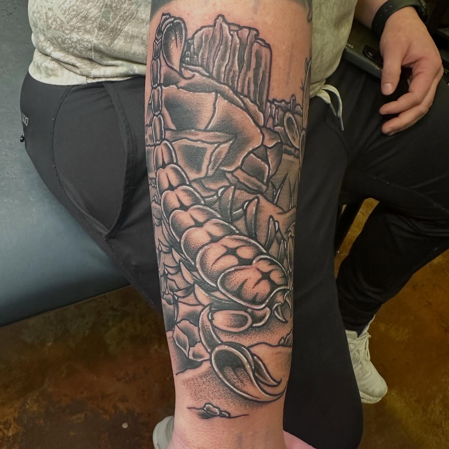 Tattoo by @sailorsushi_ — black_and_grey, realism