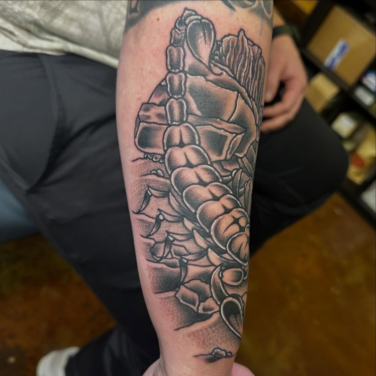 Tattoo by @sailorsushi_ — black_and_grey, realism