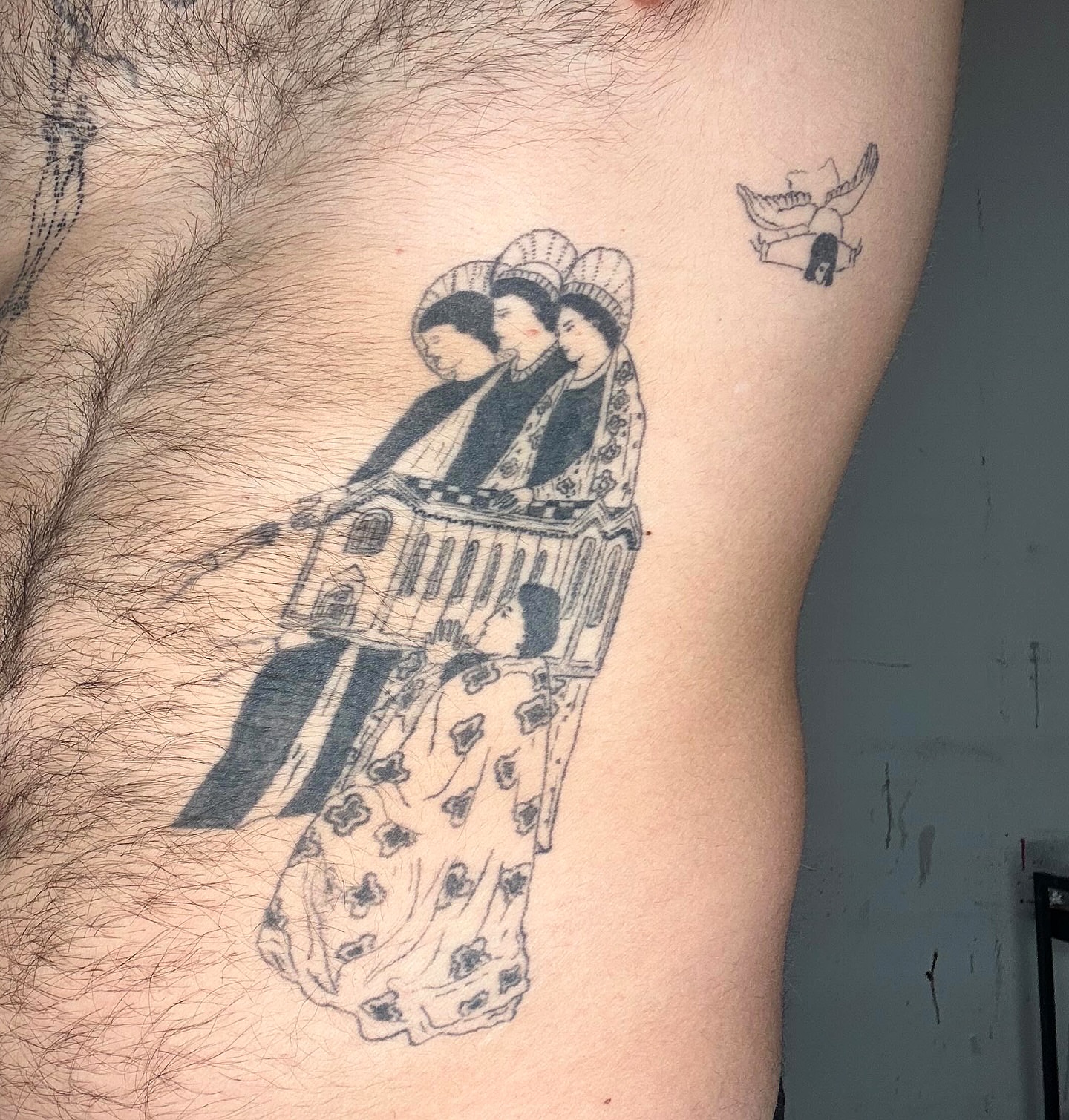 Tattoo by @klaracoral — black_and_grey