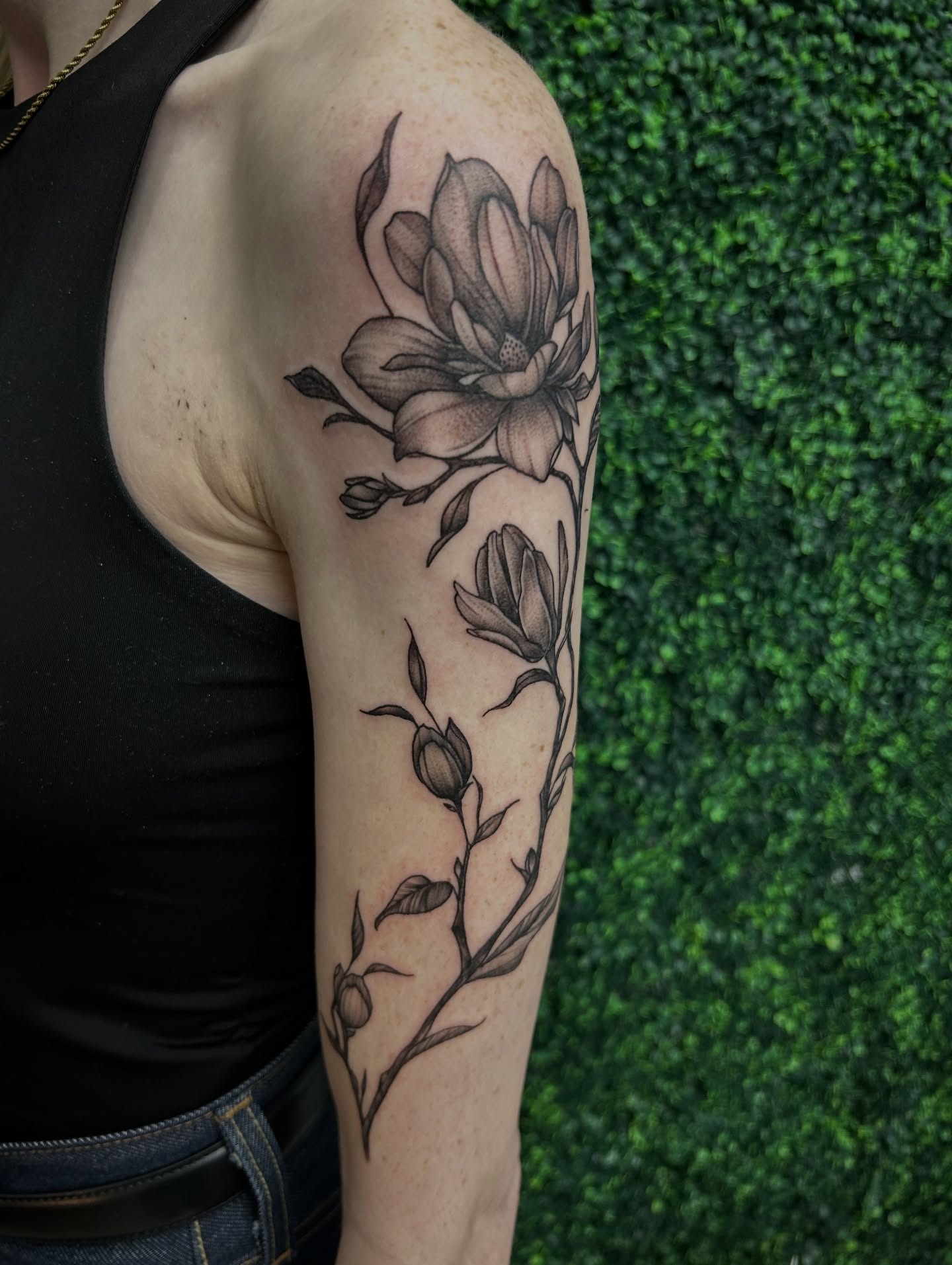 Tattoo by @austincpratttattoo — dotwork, realism