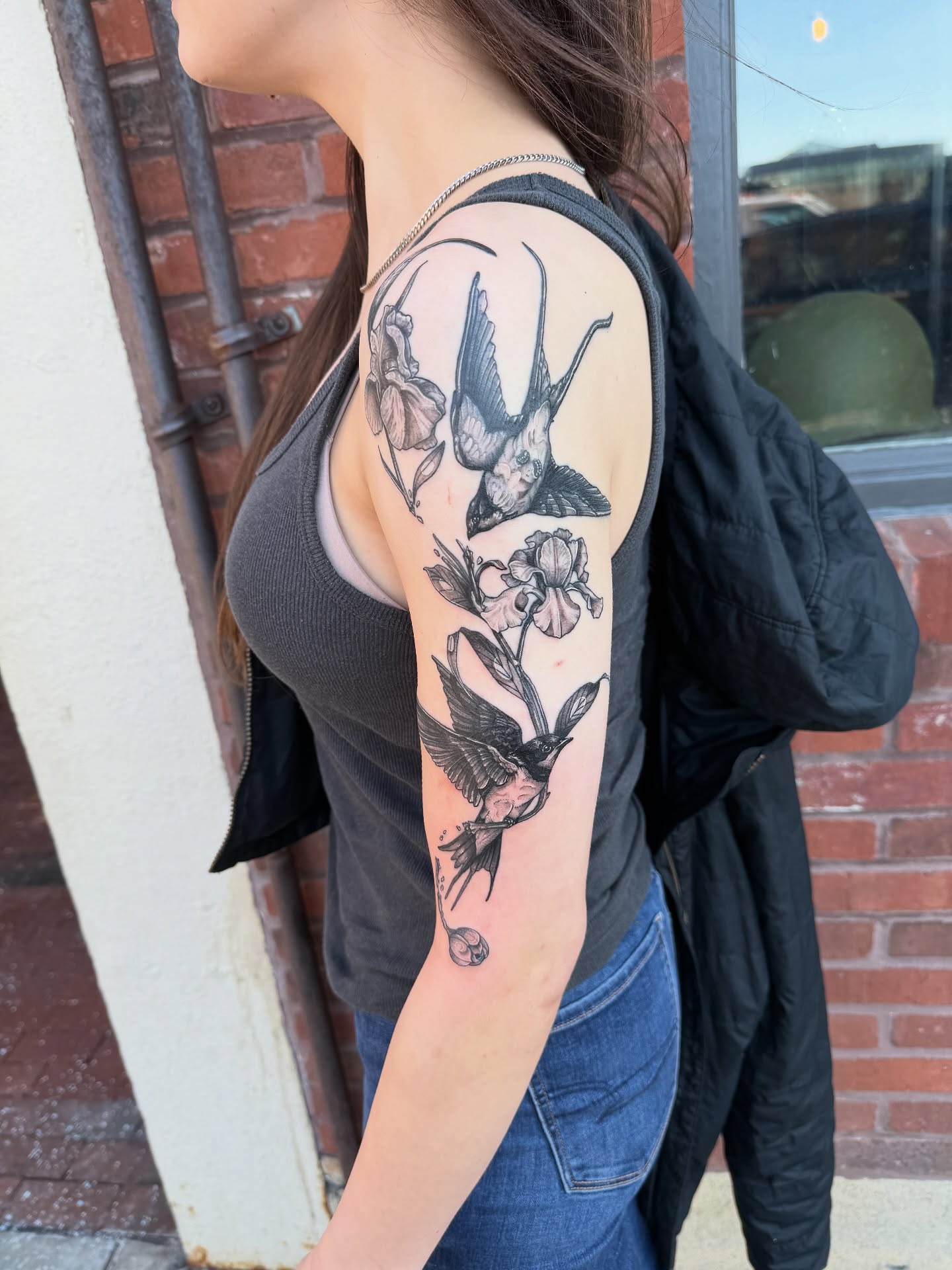 Tattoo by @db_atlas — black_and_grey