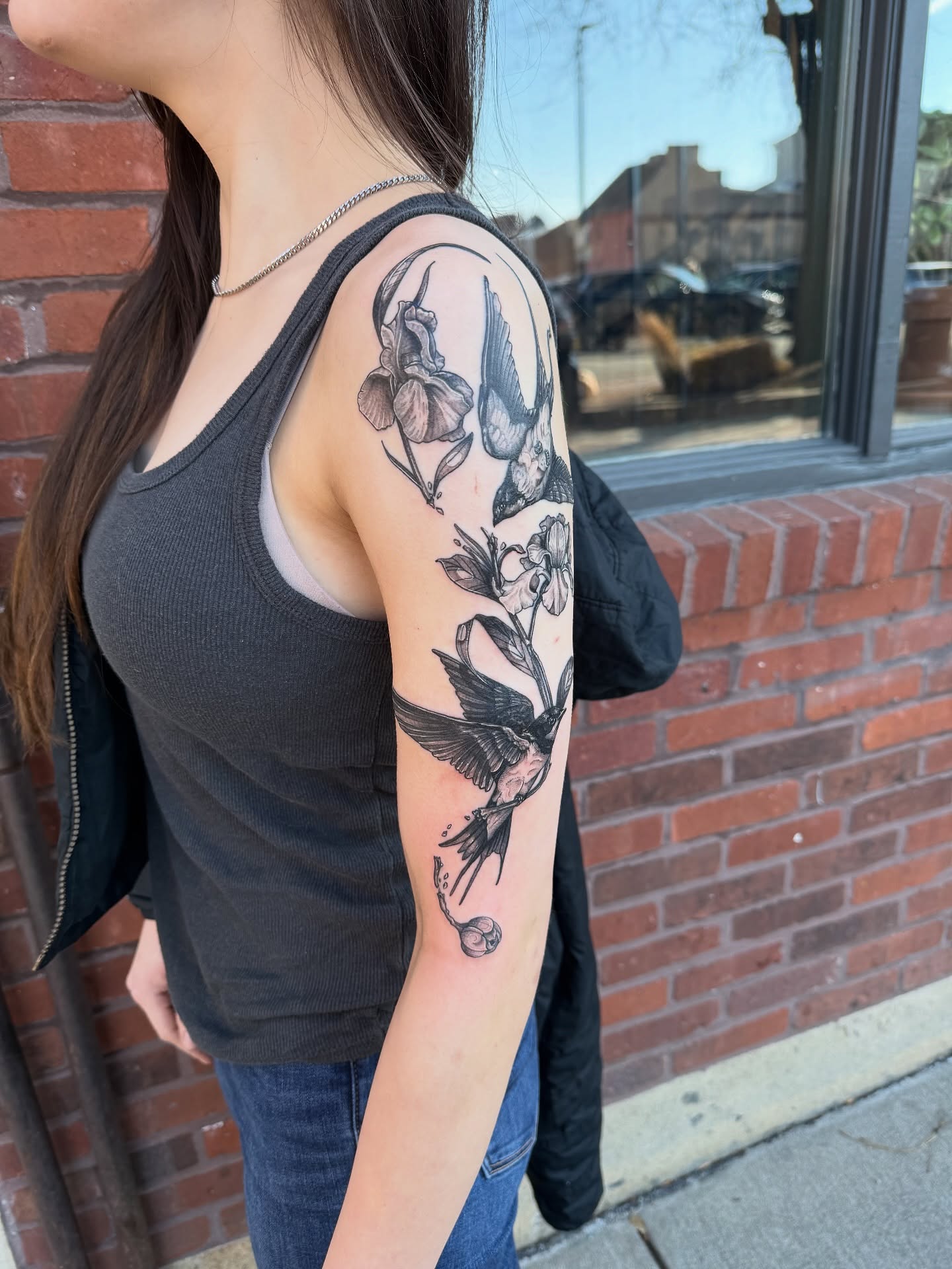 Tattoo by @db_atlas — black_and_grey