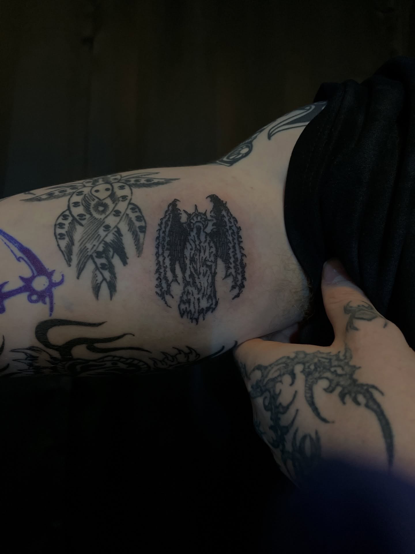 Bird and dragon black and grey tattoo on the forearm by ɴᴏᴍᴢ ᴅʏsᴇᴍʙᴏᴅɪᴍᴇɴᴛ