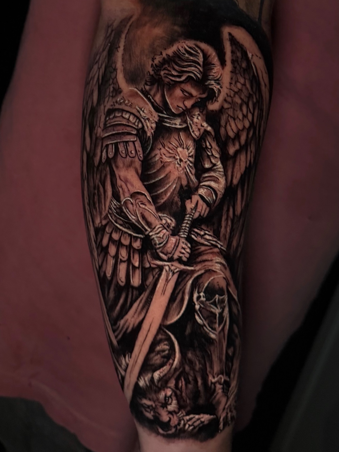Tattoo by @jedlewis23 — black_and_grey, realism