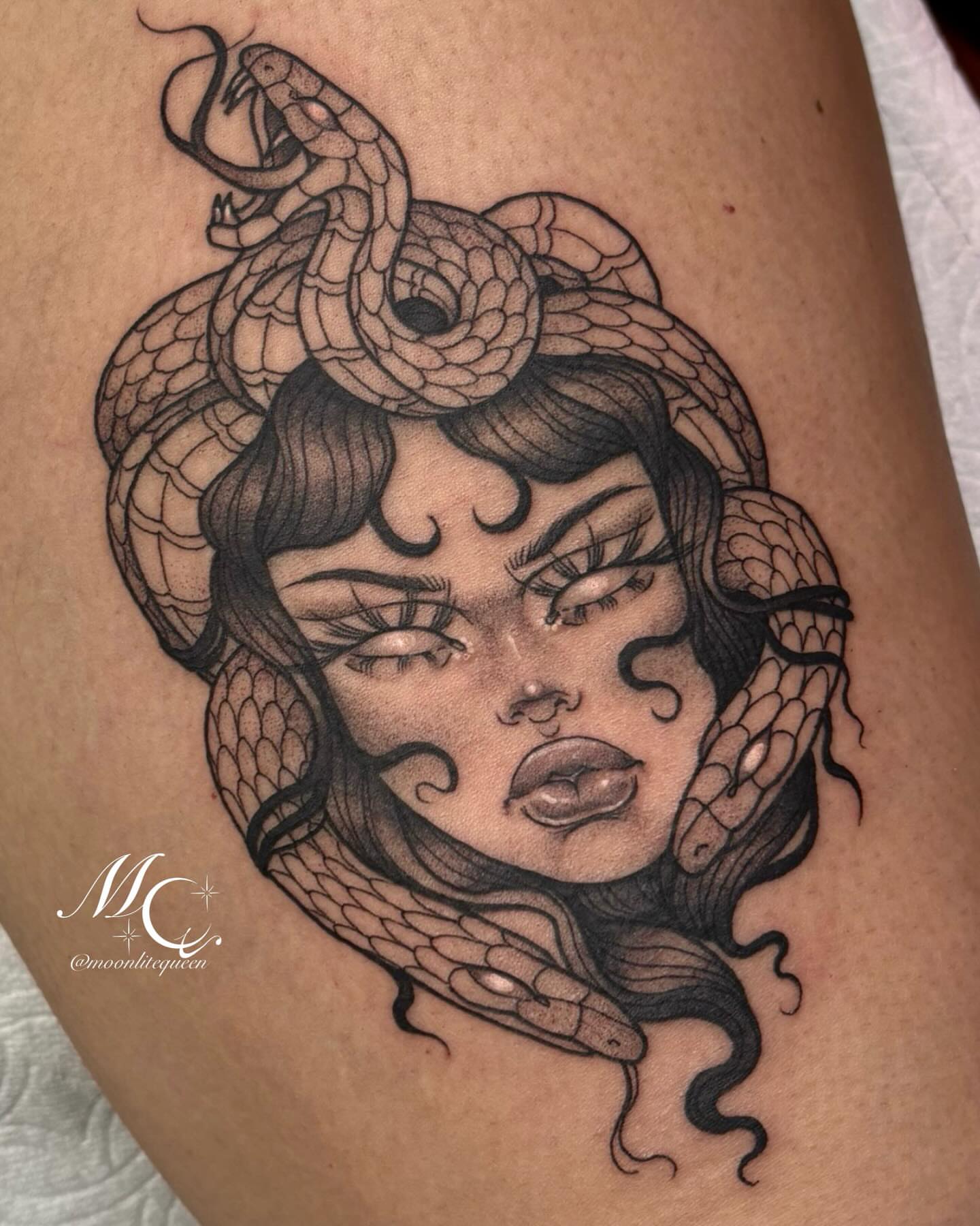 Tattoo by @moonlitequeentattooist — american_traditional, black_and_grey