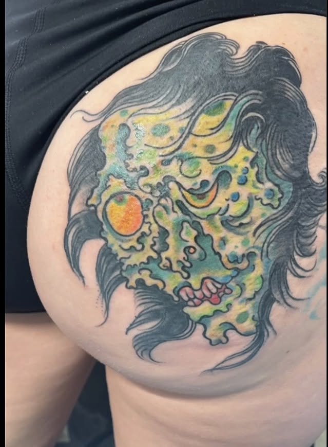 Tattoo by @bigdaddyjaz — dotwork, surrealism