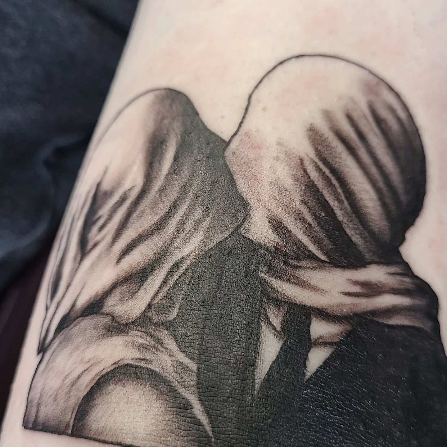 Tattoo by @shannongatesart — black_and_grey