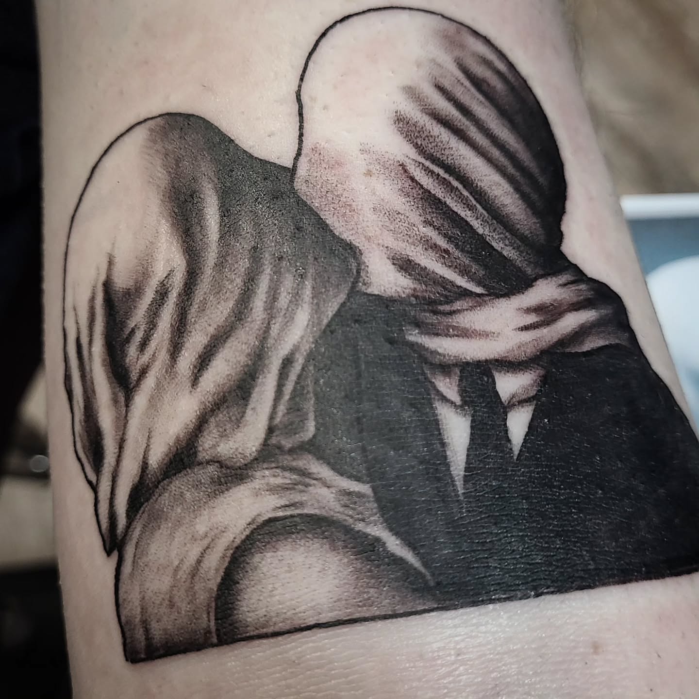 Tattoo by @shannongatesart — black_and_grey