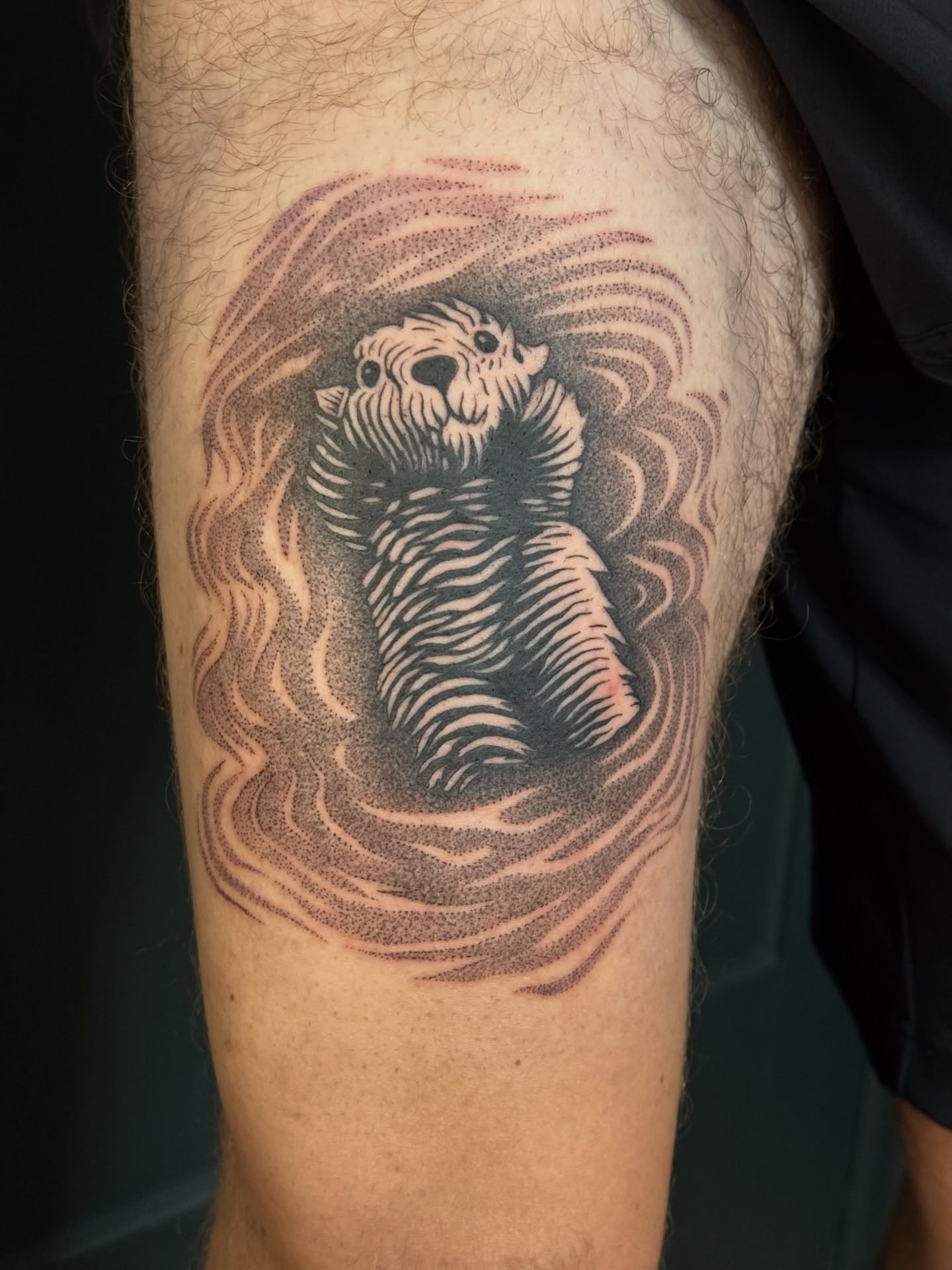 Tattoo by @pdv — dotwork