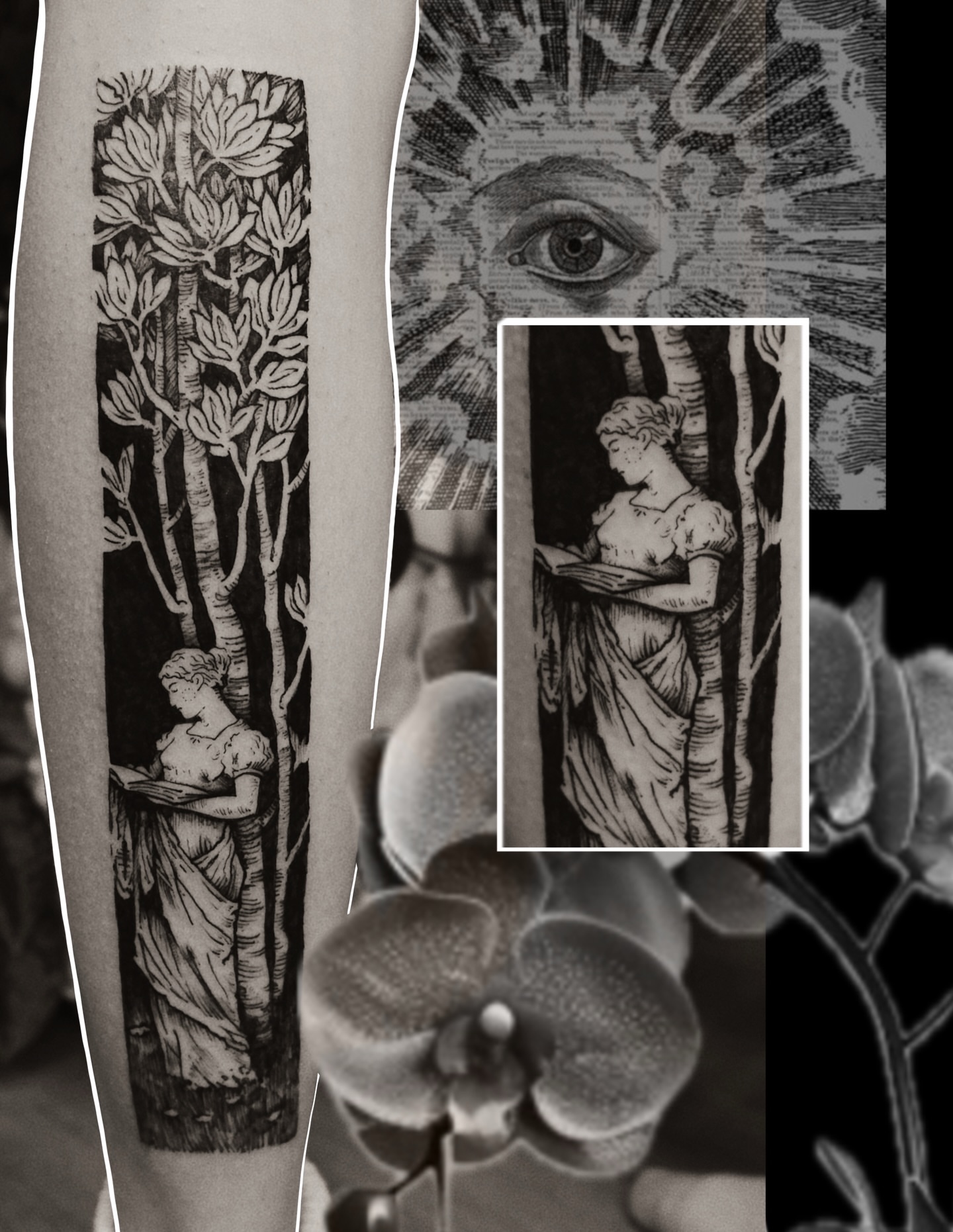 Nymph in forest realism tattoo on the forearm by Renee (Koi) Vance