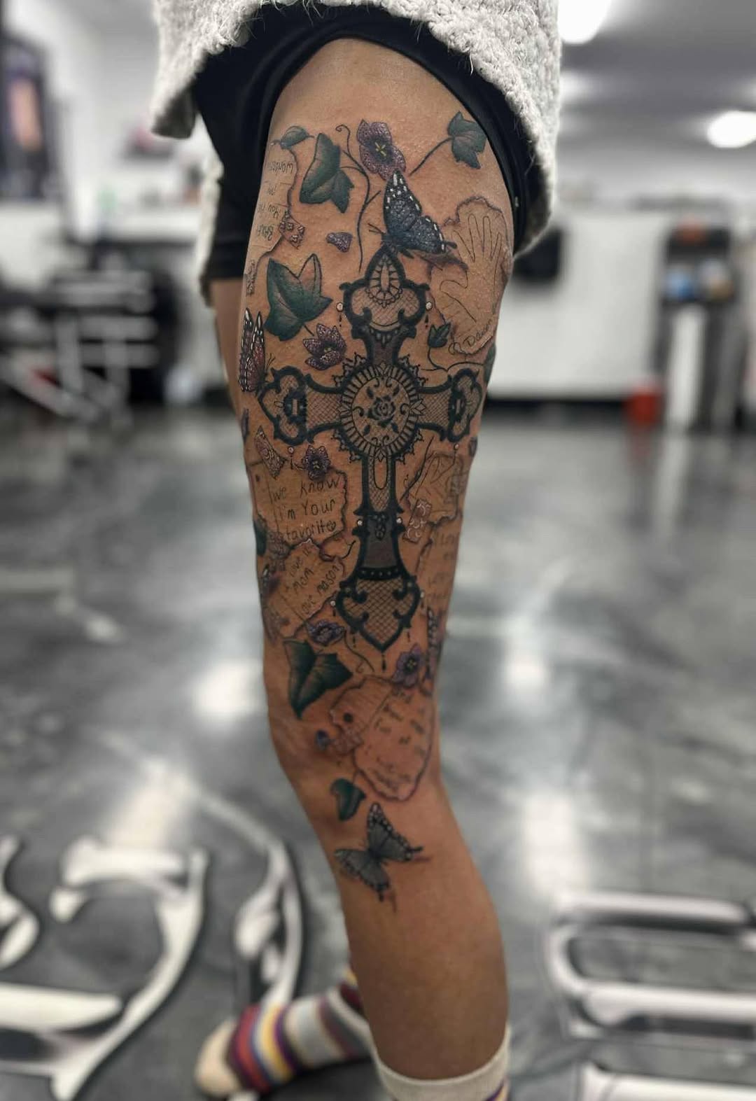 Tattoo by @andra_inks — blackwork, ornamental