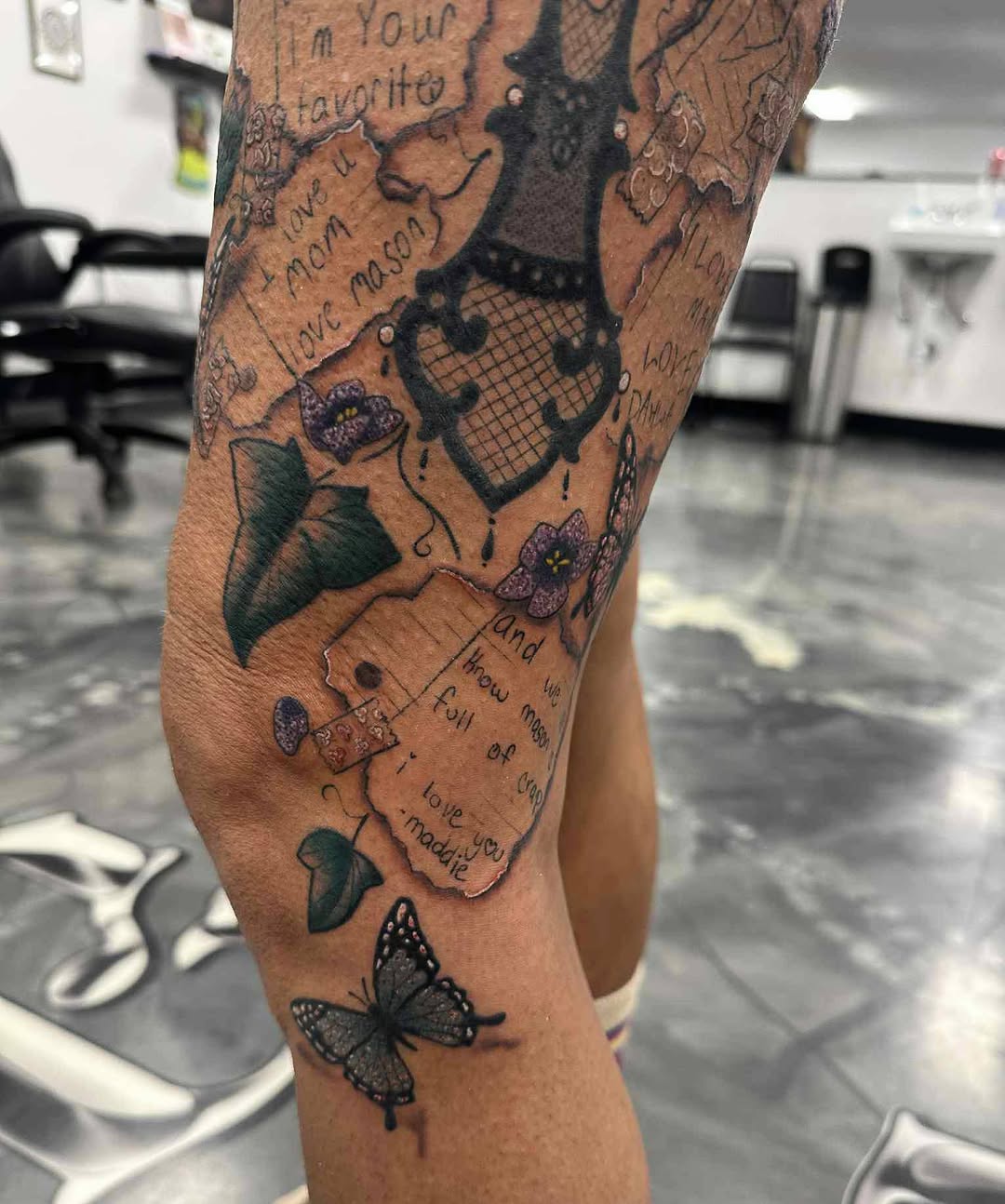 Tattoo by @andra_inks — lettering_script, fine_line