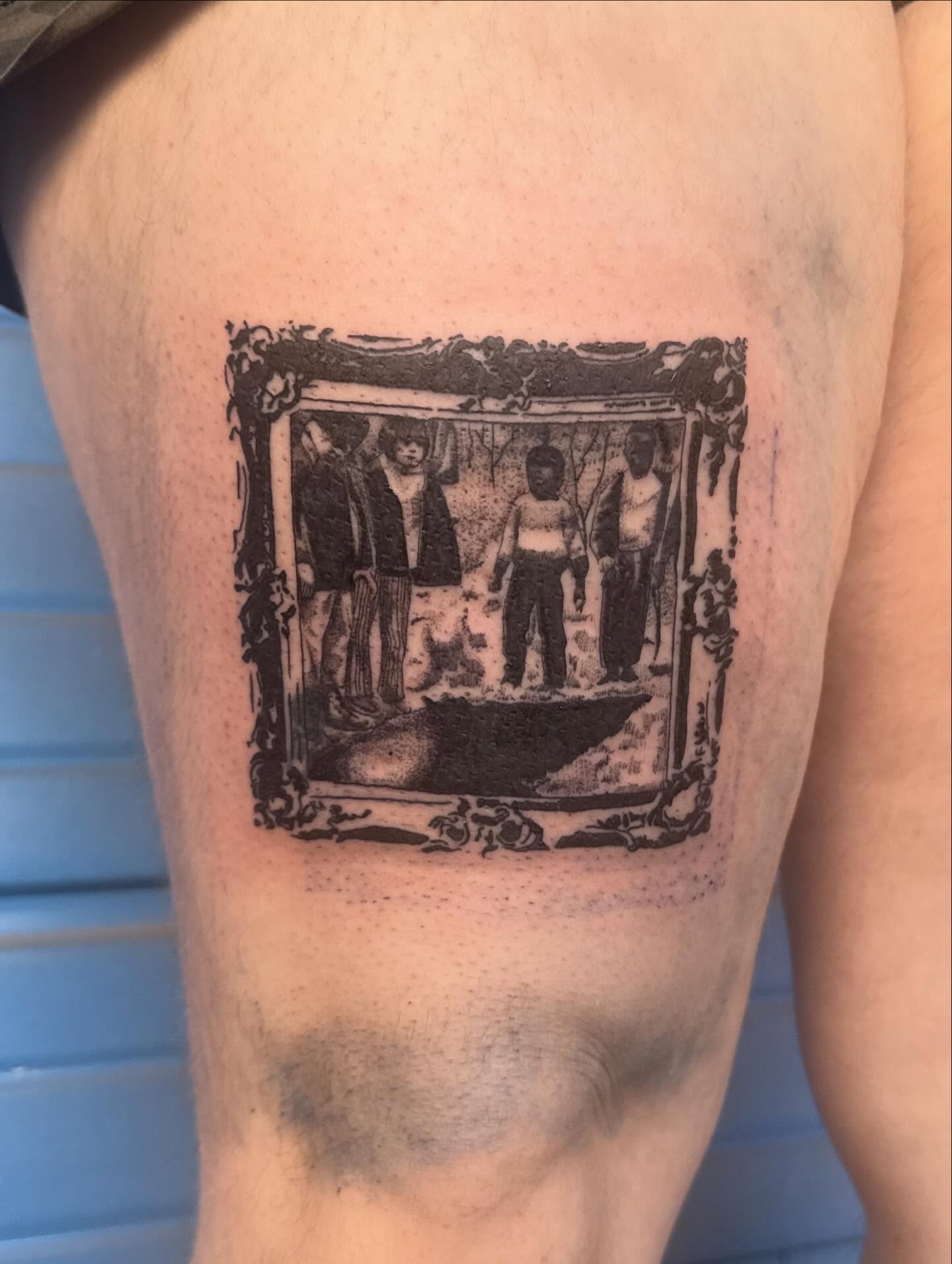 Tattoo by @bluebyrdtattoos — black_and_grey