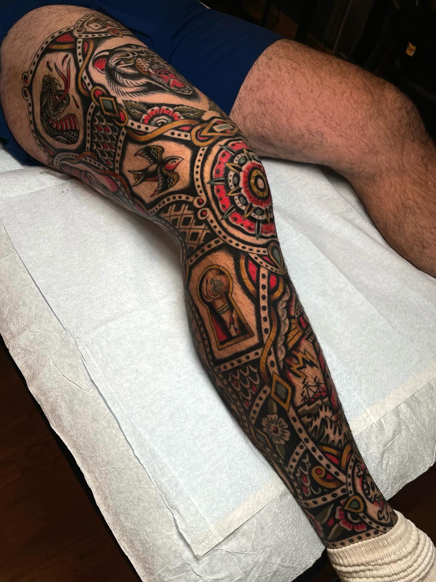 Tattoo by @caseyxsullivan — american_traditional, geometric