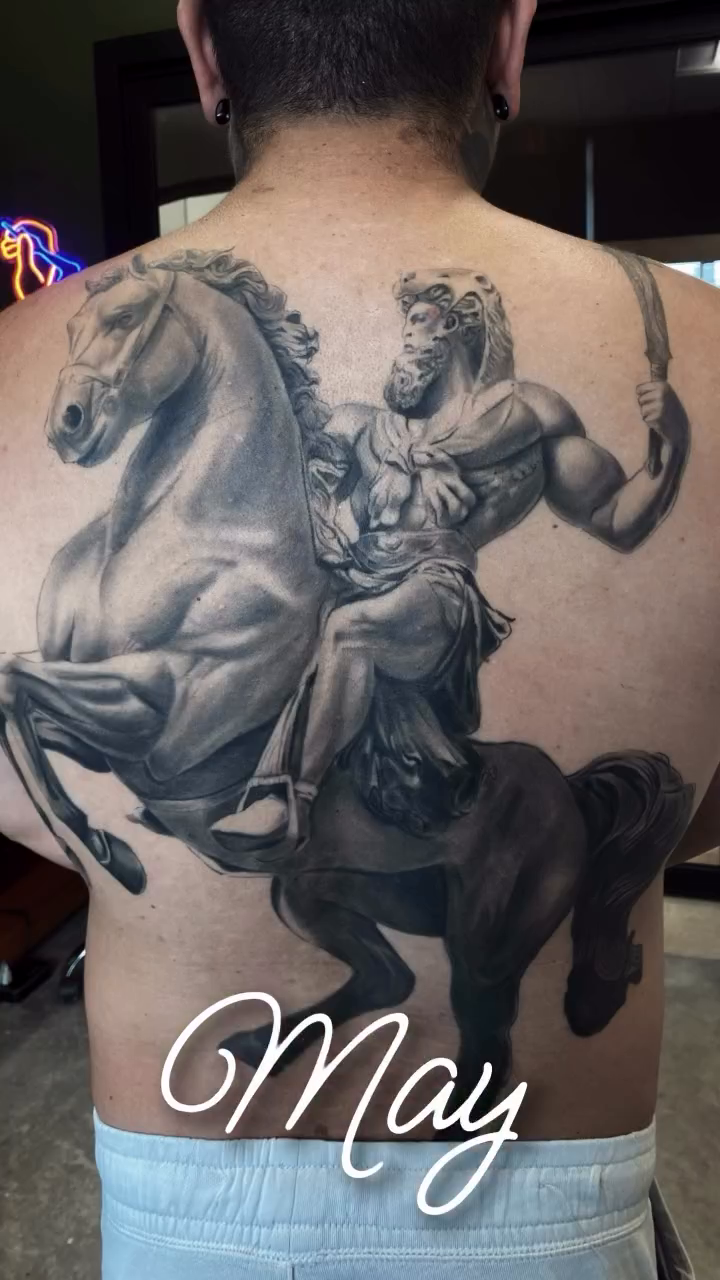 Centaur warrior realism tattoo by Jazz