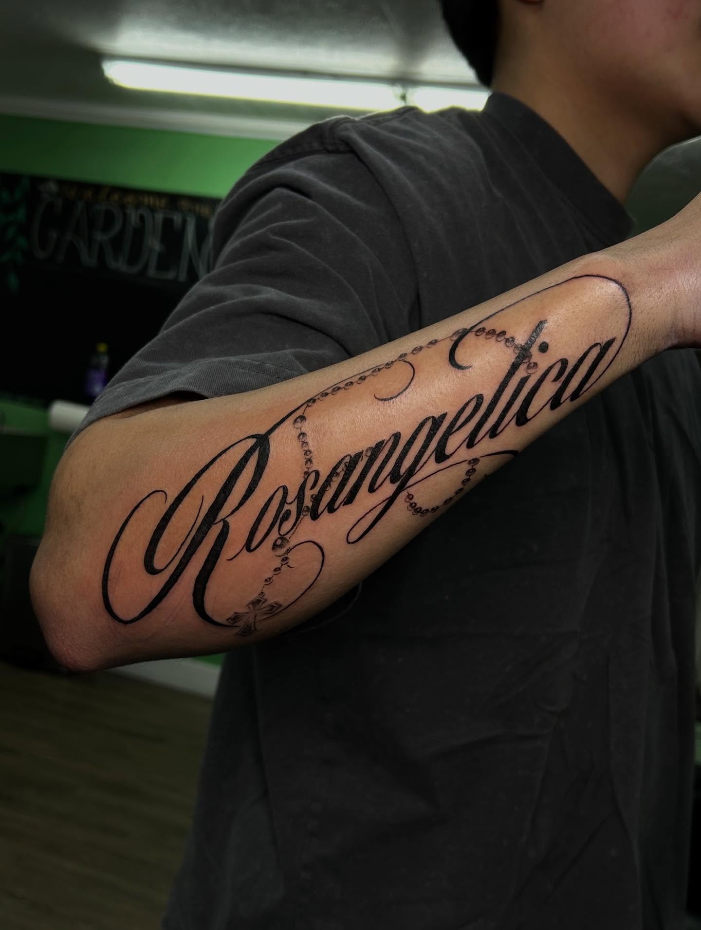 Tattoo by @mena_tats — lettering_script