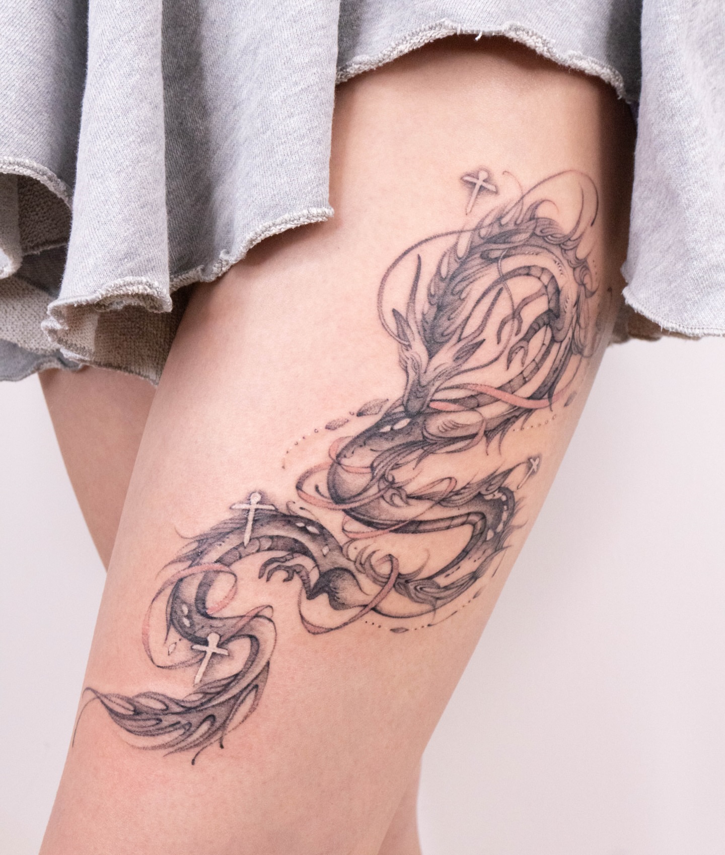 Tattoo by @gracillustrates — black_and_grey