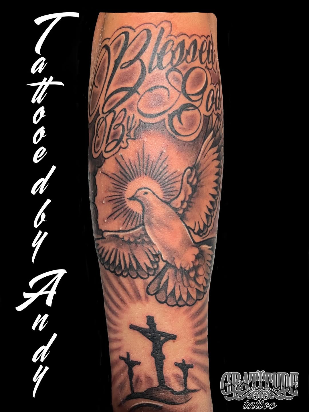 Tattoo by @tattoos_by_tg — lettering_script, black_and_grey