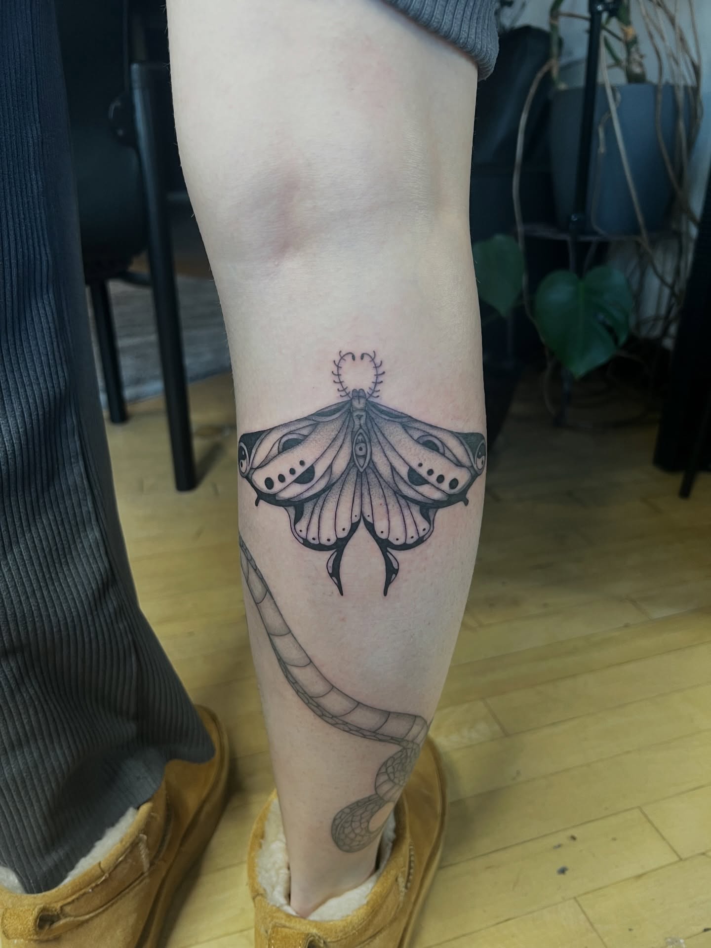 Tattoo by @lovelyinink_ — black_and_grey