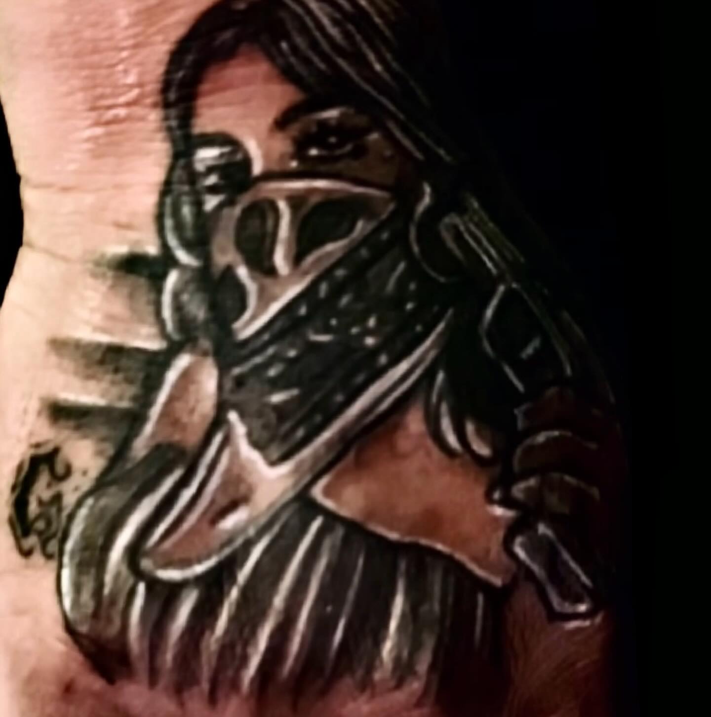 Fish black and grey tattoo on the forearm by Gessel Leticia Enriquez